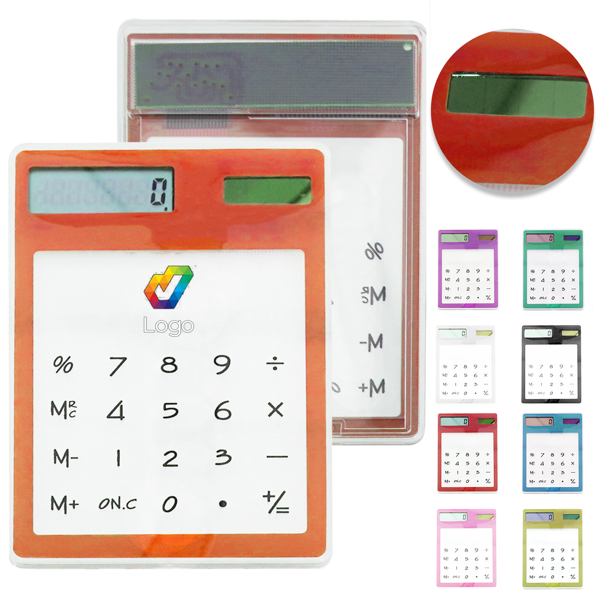 Thin Clear Solar Calculator ?C Compact Office Tool 1