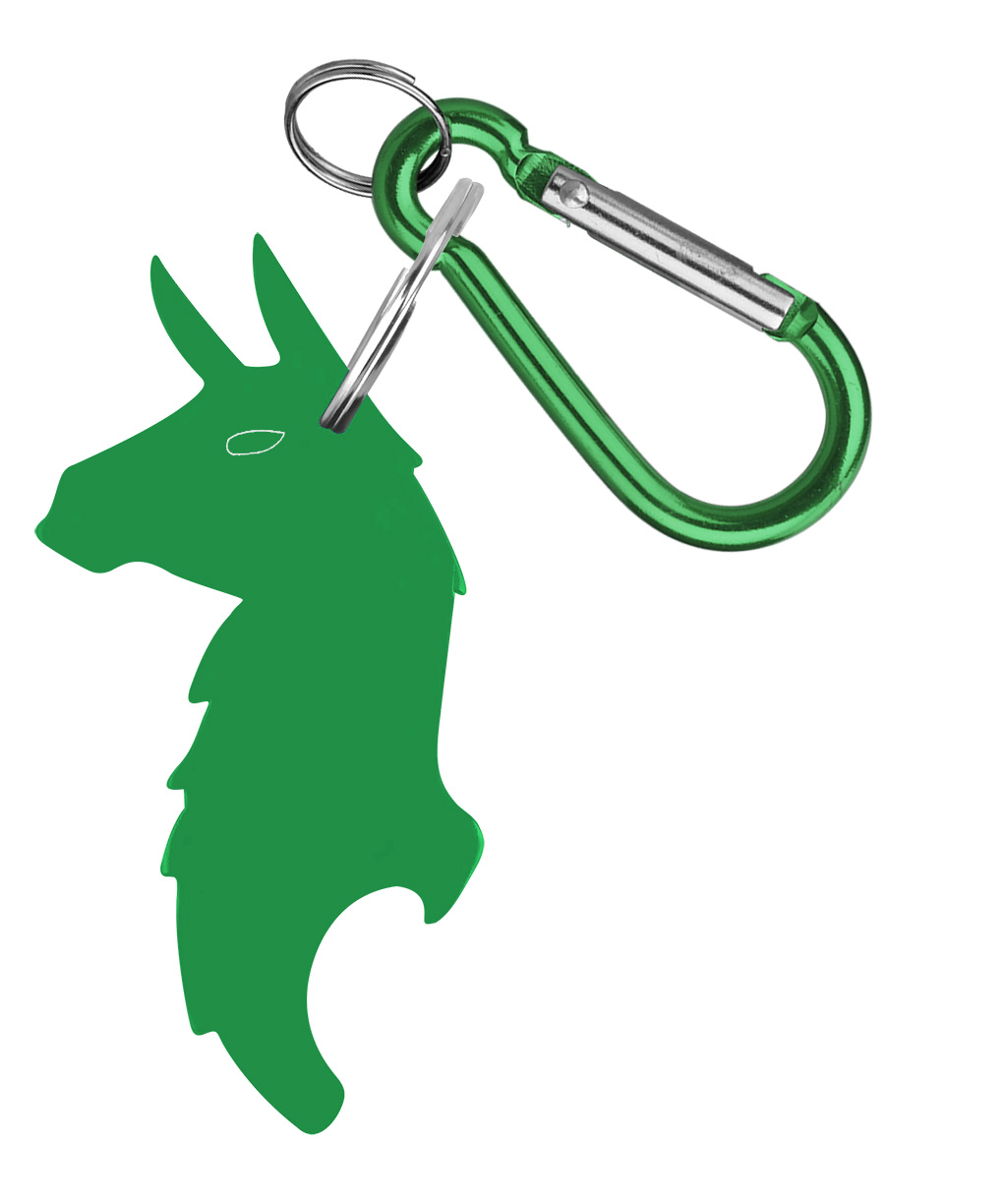 Llama Shape Bottle Opener Key Ring with Carabiner 5