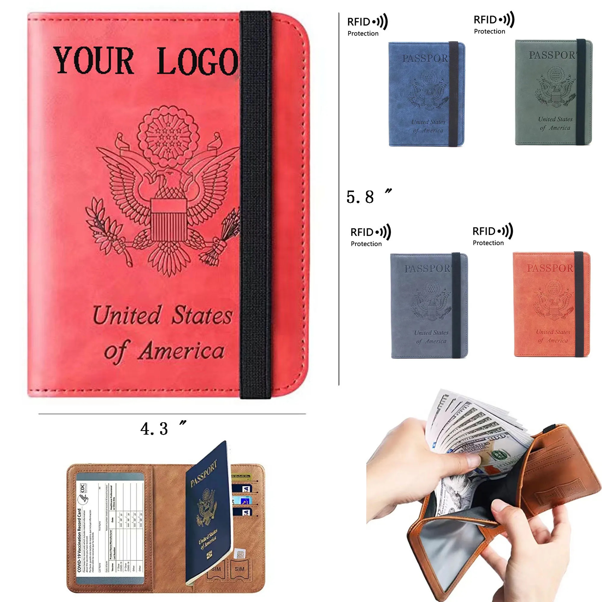 RFID Blocking Leather Passport Holder 2