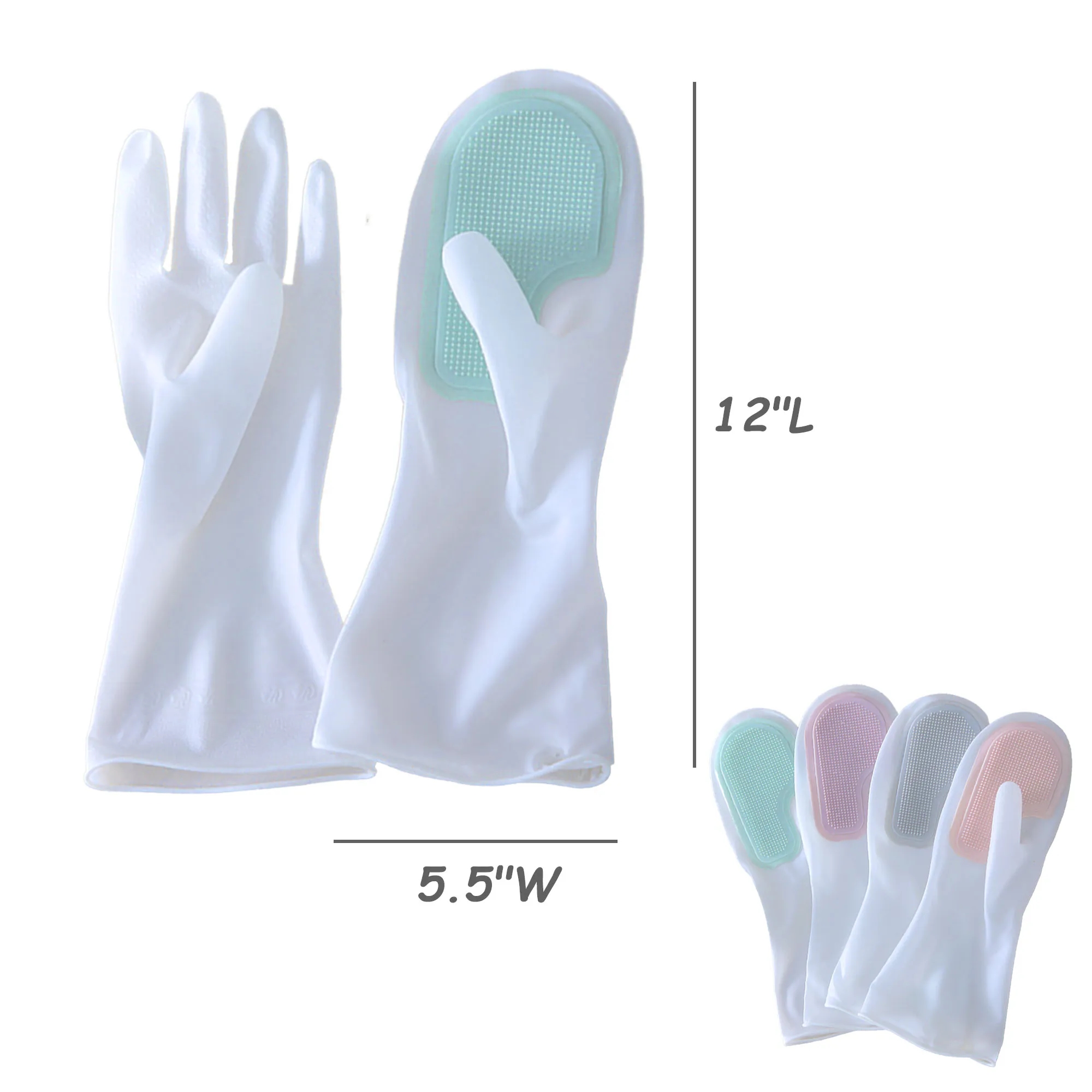 MOQ 10 Silicone Brush Dishwashing Gloves Cleaning Tool 2