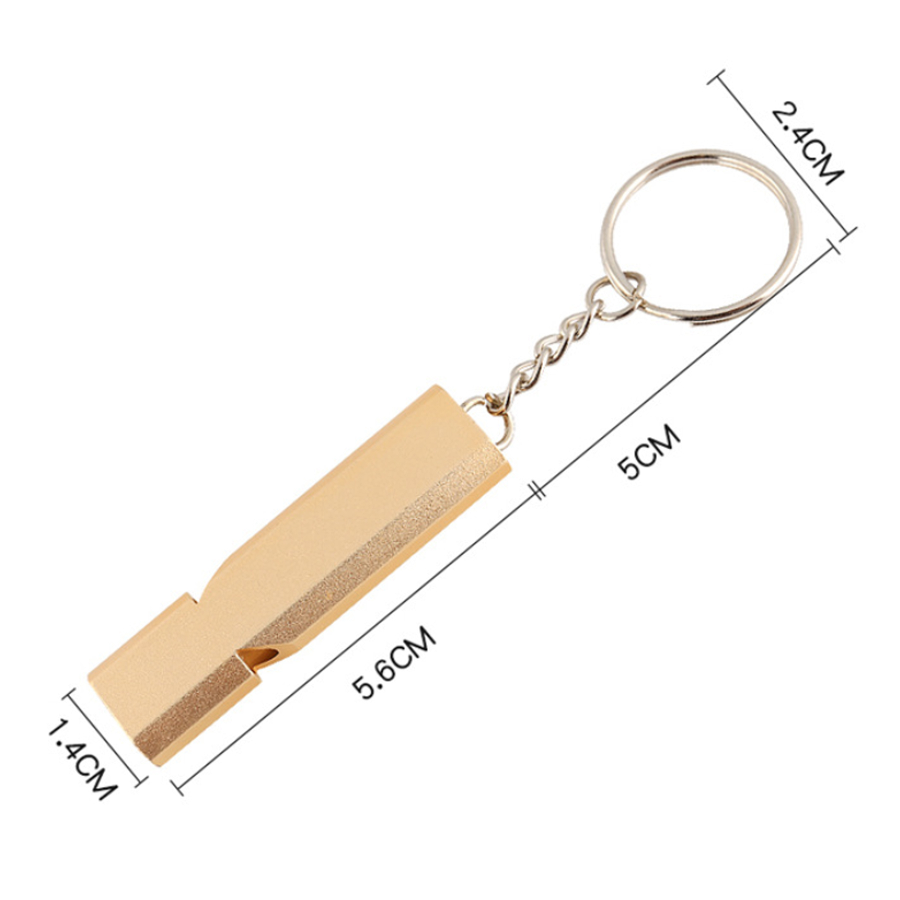Aluminum Alloy Survival Whistle 2