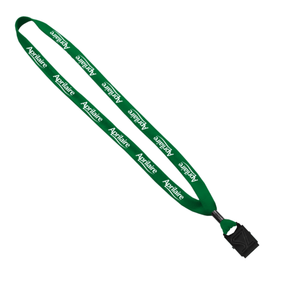 5/8" Polyester Shoelace Lanyard with Metal Crimp & Split-Ring 353