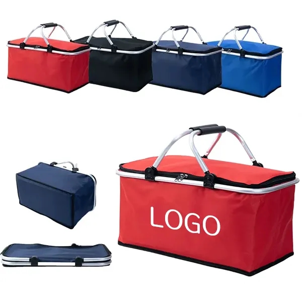 Insulated Aluminum Frame Picnic Basket - Folding Design 3