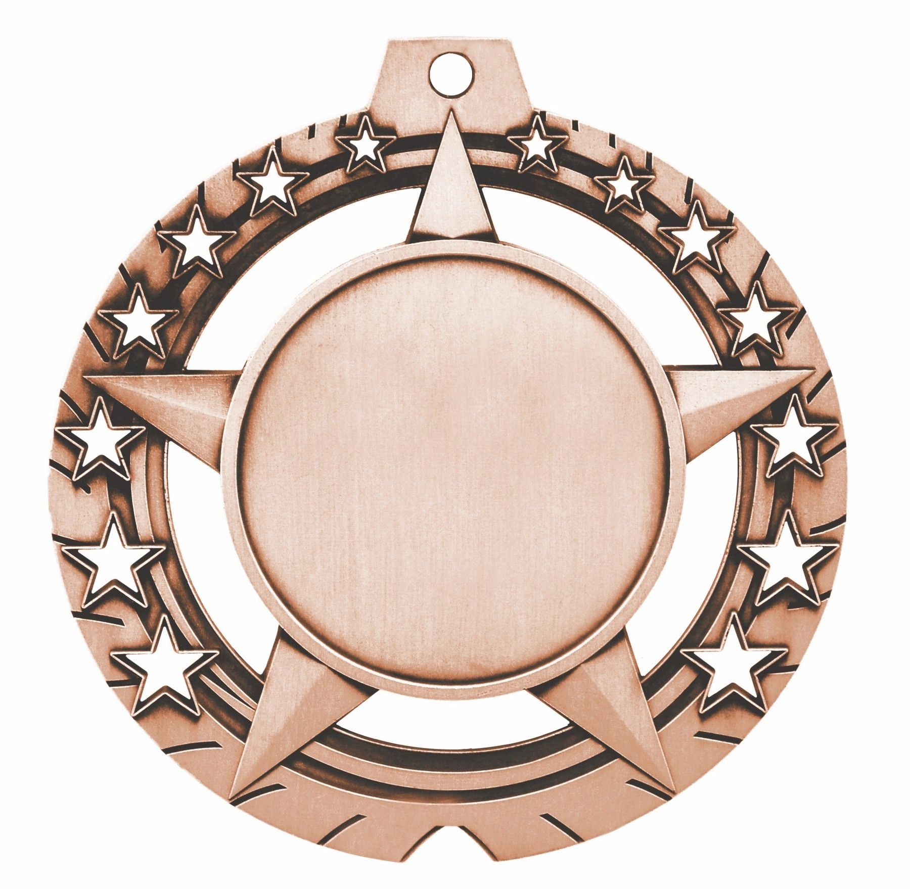 3 3/4" Antique Gold Star Insert Medal 4