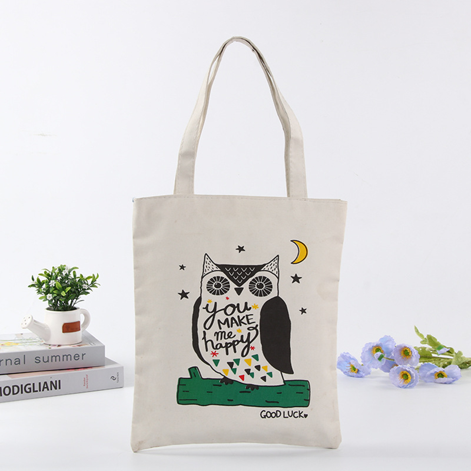Daily Essentials Canvas Tote Bag With An External Pocket, custom tote bag with logo imprint 7