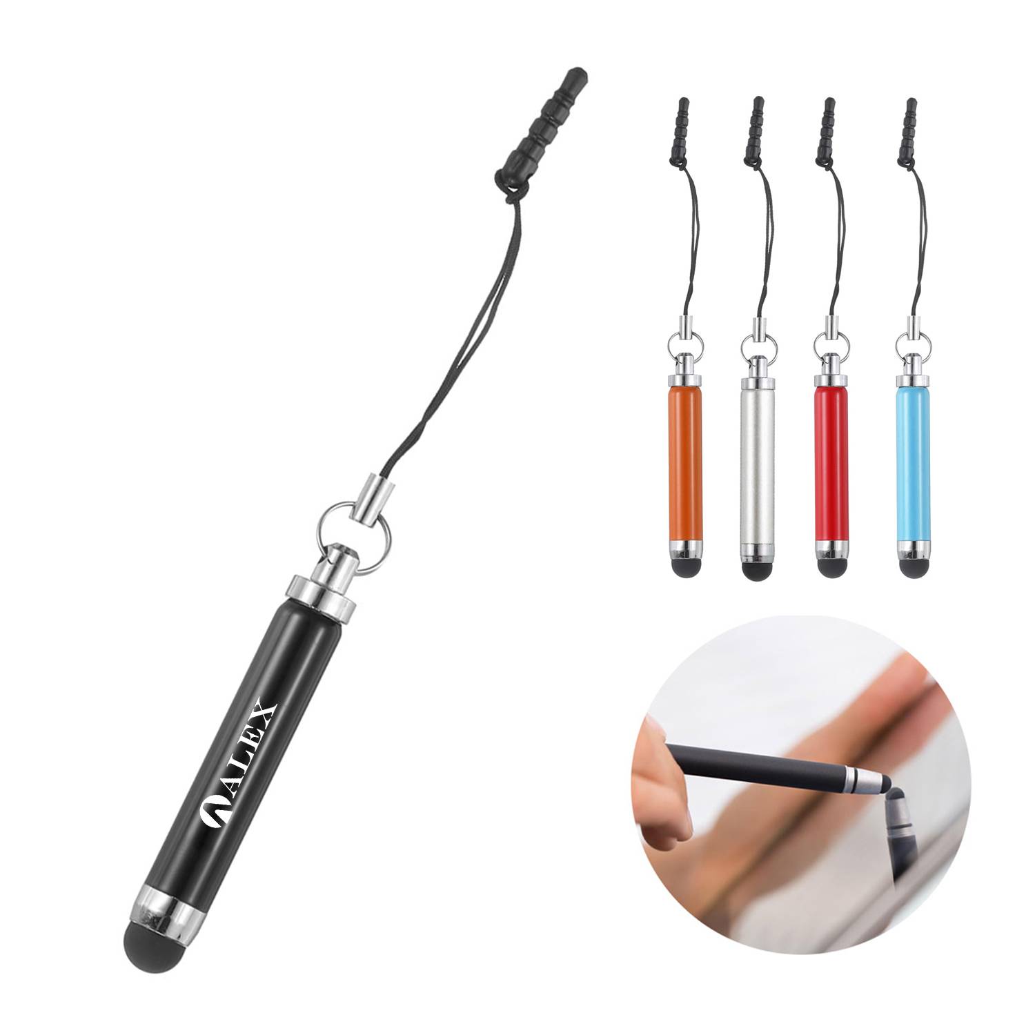 Metallic Stylus Retractable Alloy Mini Capacitive Pen 3