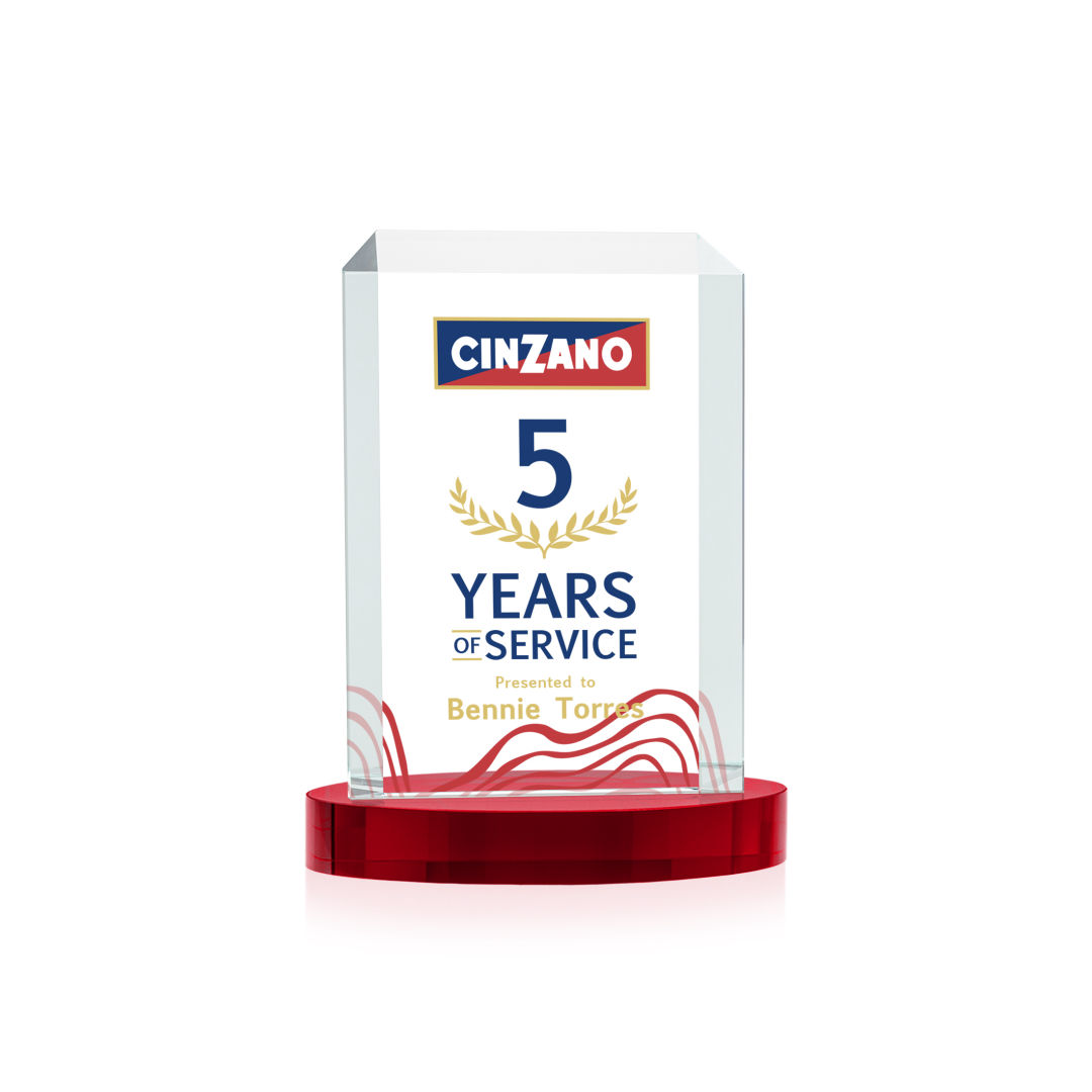 Dalton VividPrint™ Award on Alberton Base - Red 8