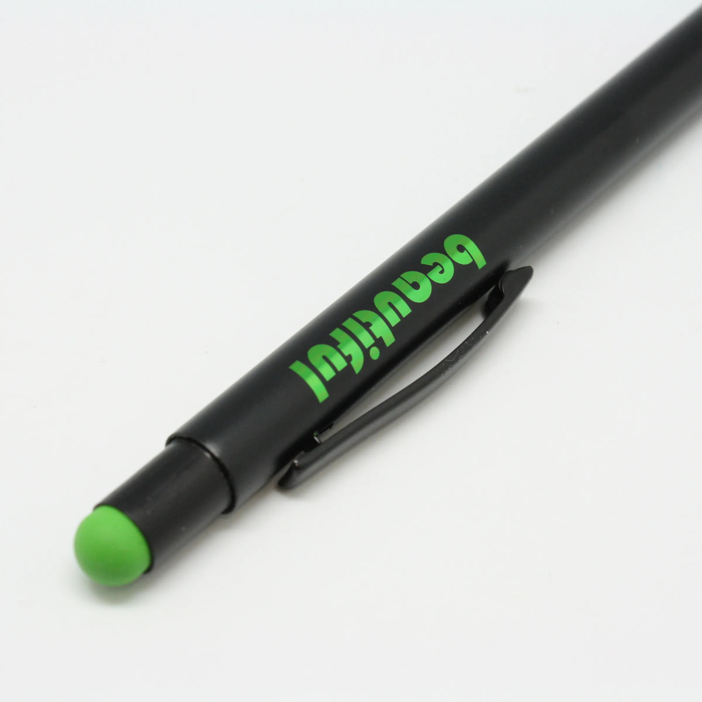 Color Chrome Engraved Soft Rubber Click Ballpoint Stylus Pen 9
