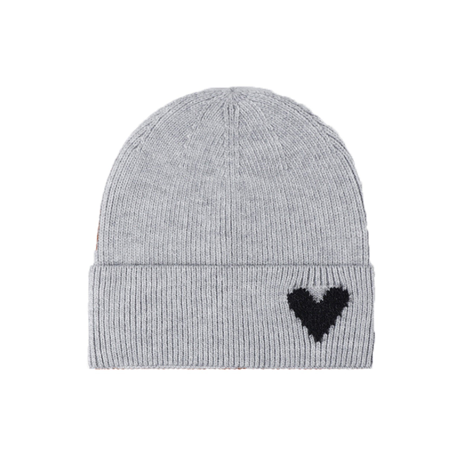 Love Heart Embroidery Knitted Beanie 3