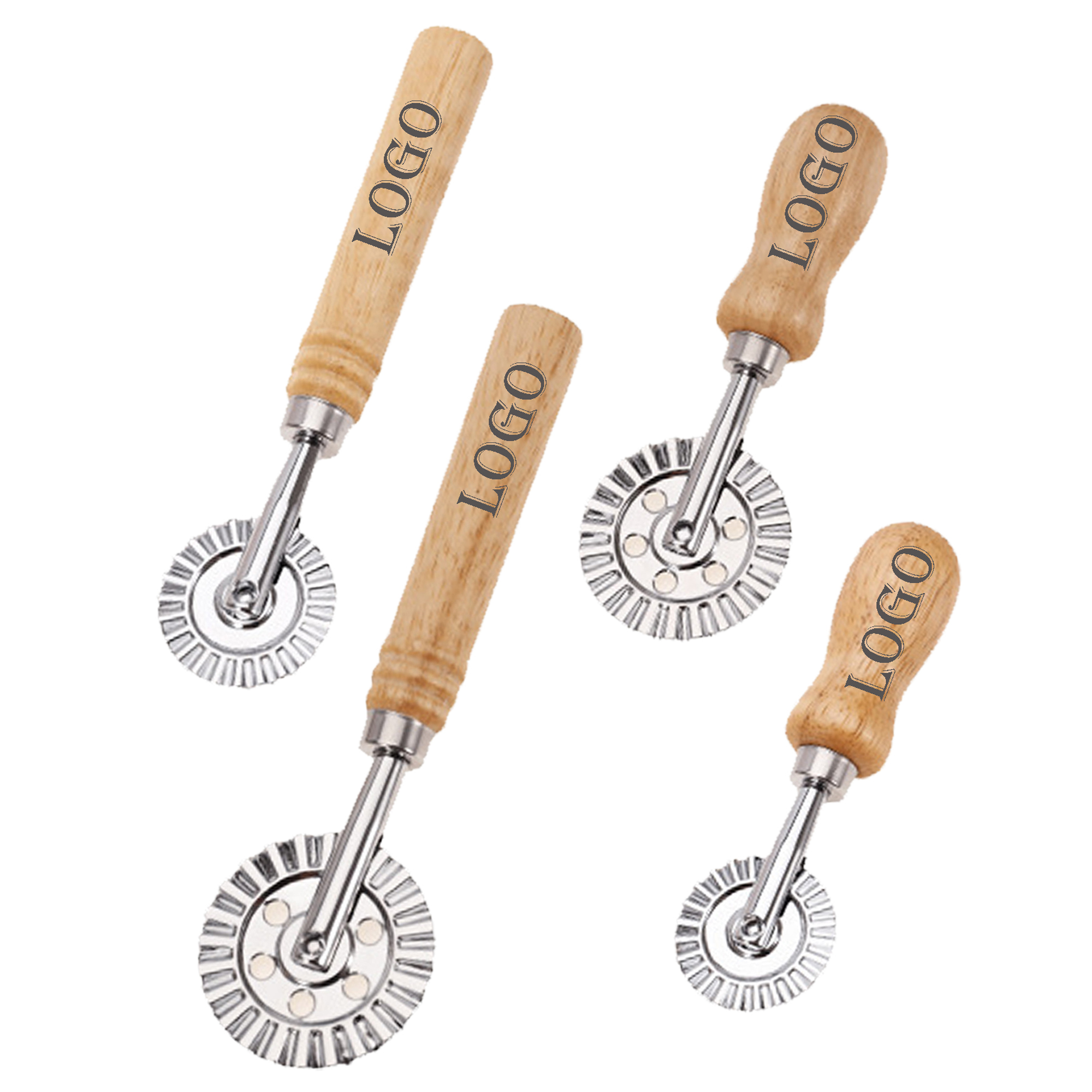 Wooden Handle Rolling Pizza Cutter MOQ20 2