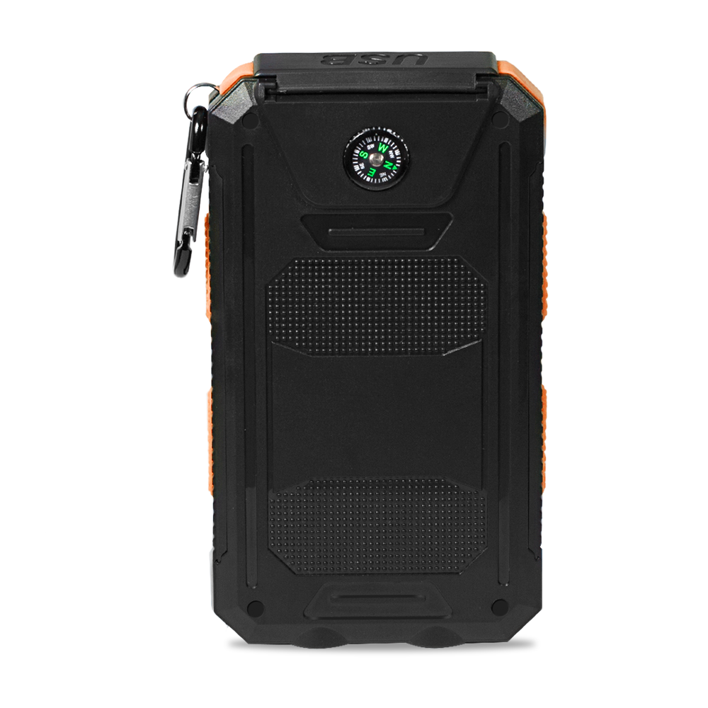 Van Buren Solar 8000mAh Mega Power Bank w/ Compass & LED Lights