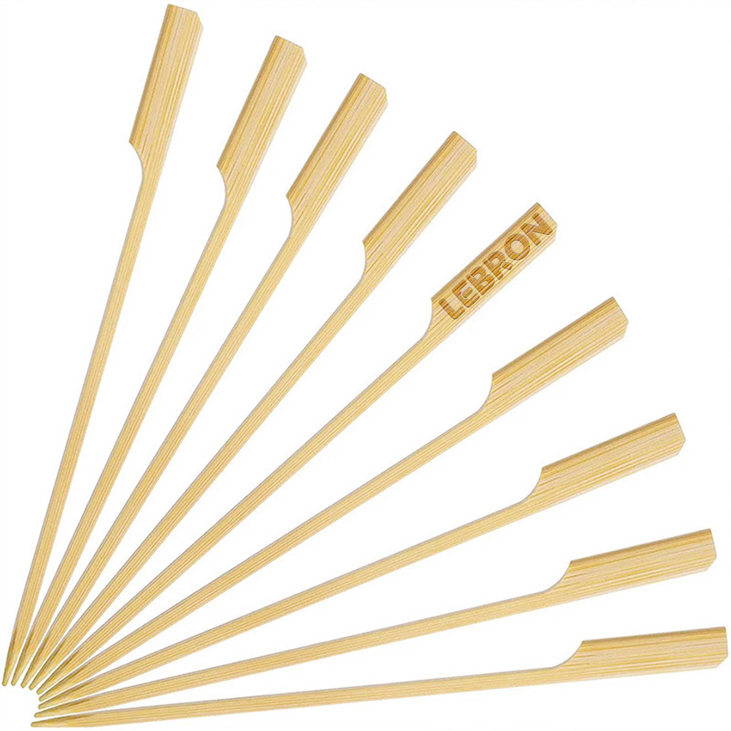 100PCS Food Grade Heat-Resistant Bamboo Skewers 2