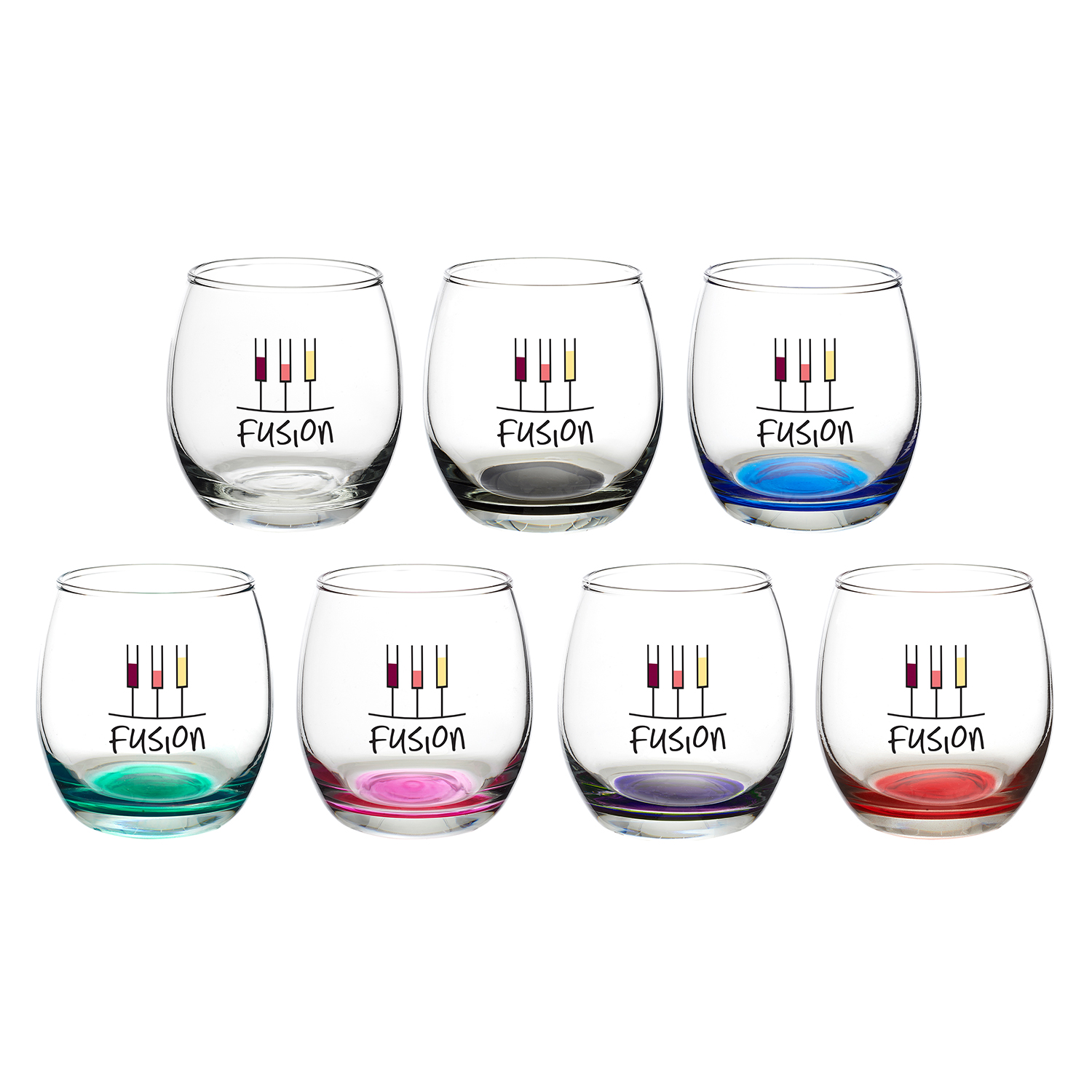 11.5 oz. Mikonos Stemless Wine Glasses 2