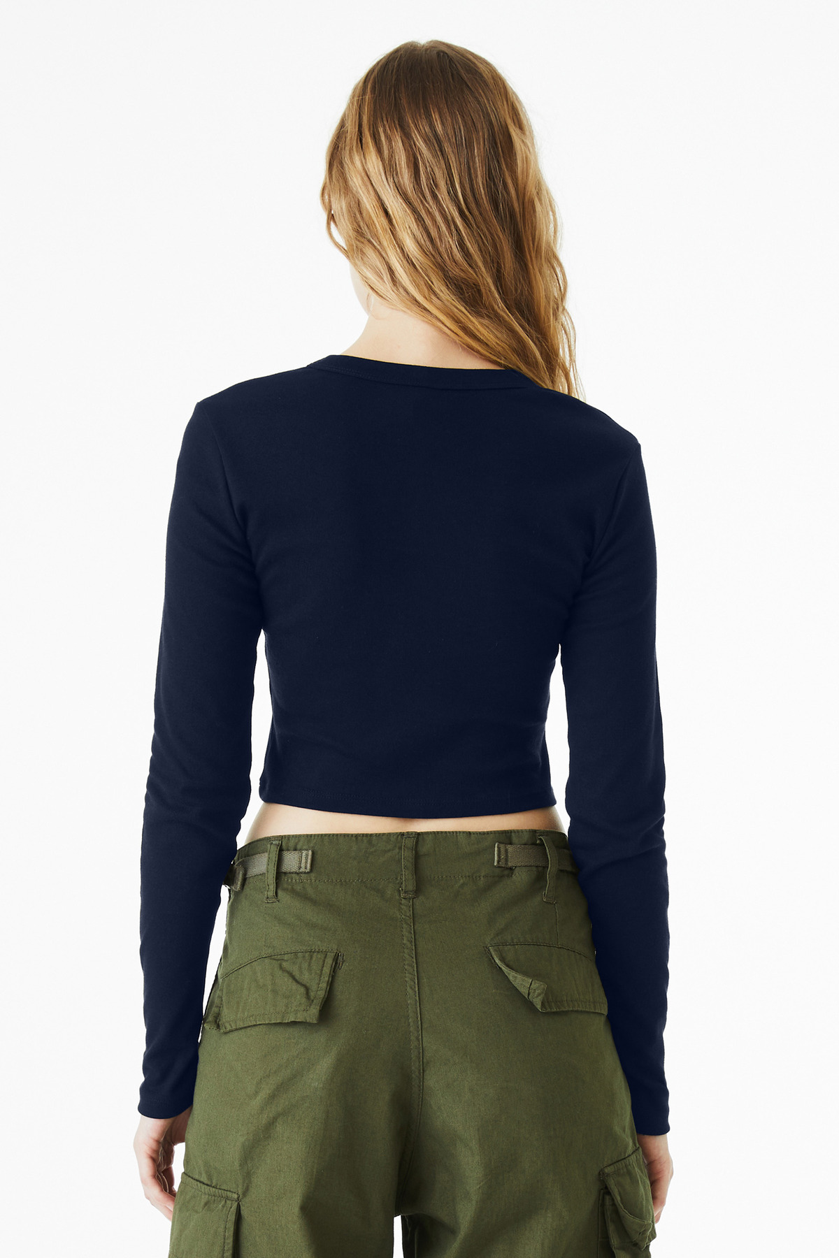 BELLA+CANVAS Women's Micro Rib Long Sleeve Baby Tee BC1501 18