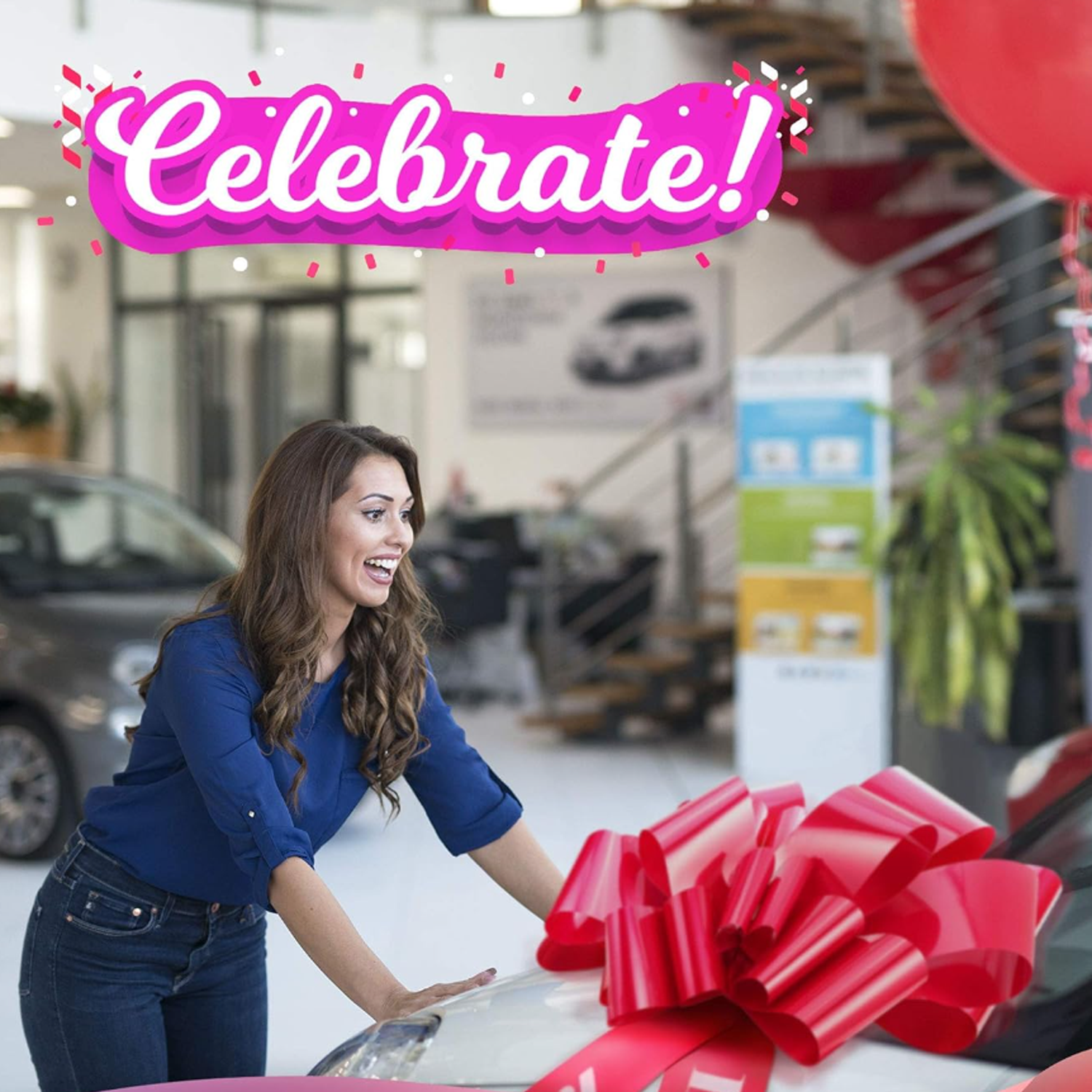 30" Jum-Bows Great Gift Polypropylene Giant Car Bow 3