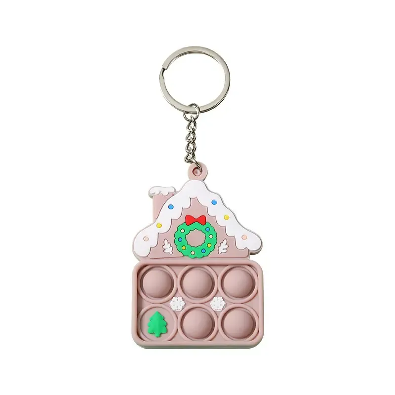 Christmas Ornament Push Bubble Pop Toy Keychain 2