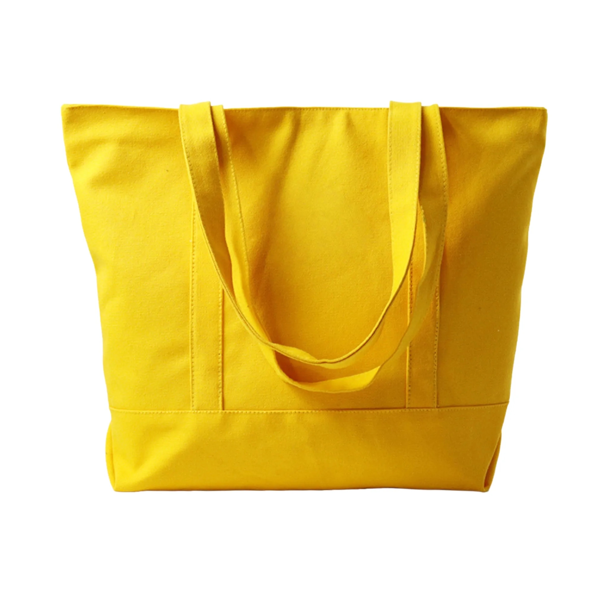 Large Capacity Travel Canvas Tote With Zipper And Inner Lini 5