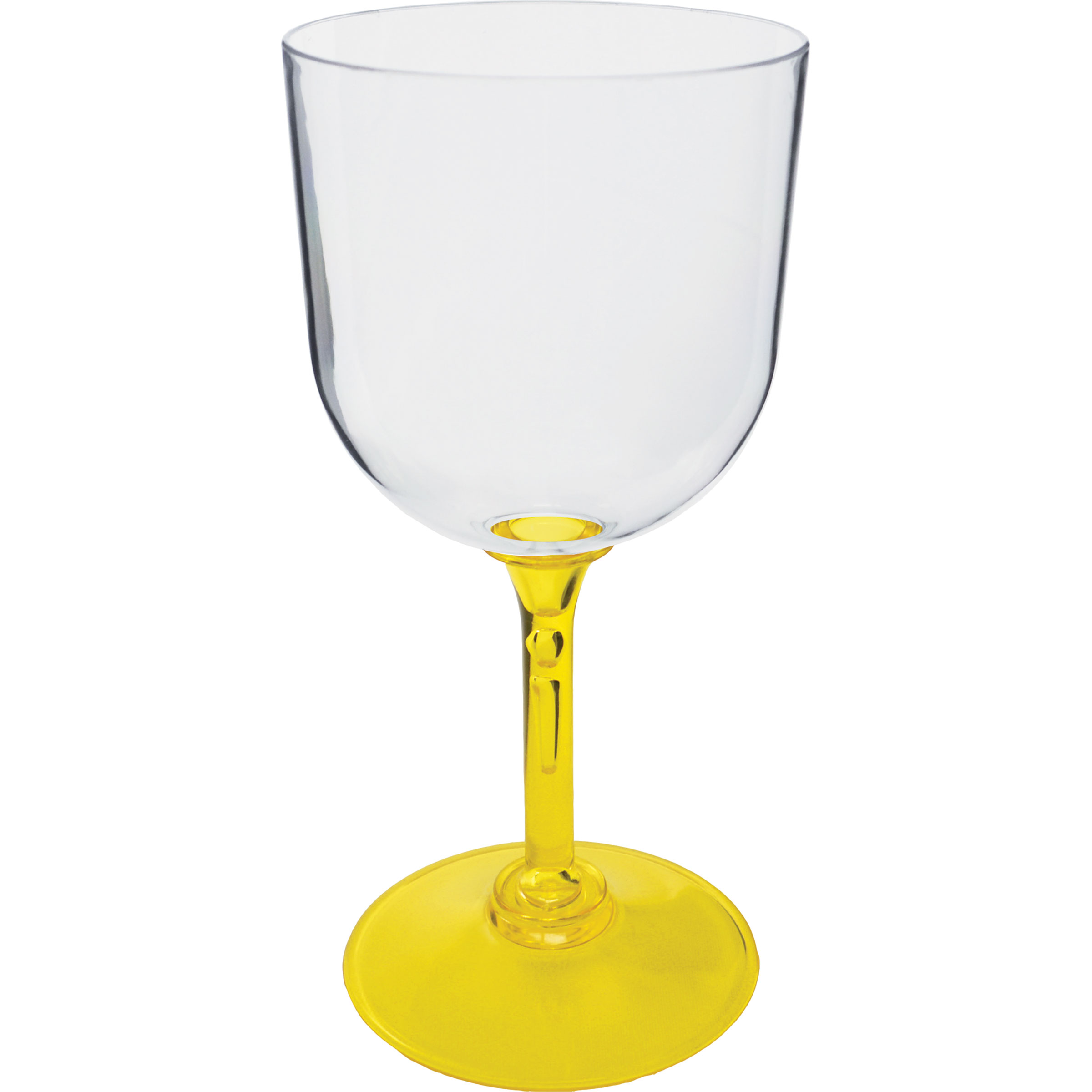 14oz Standard Stem Plastic Wine Goblet with Your Choice of Stem Color 12
