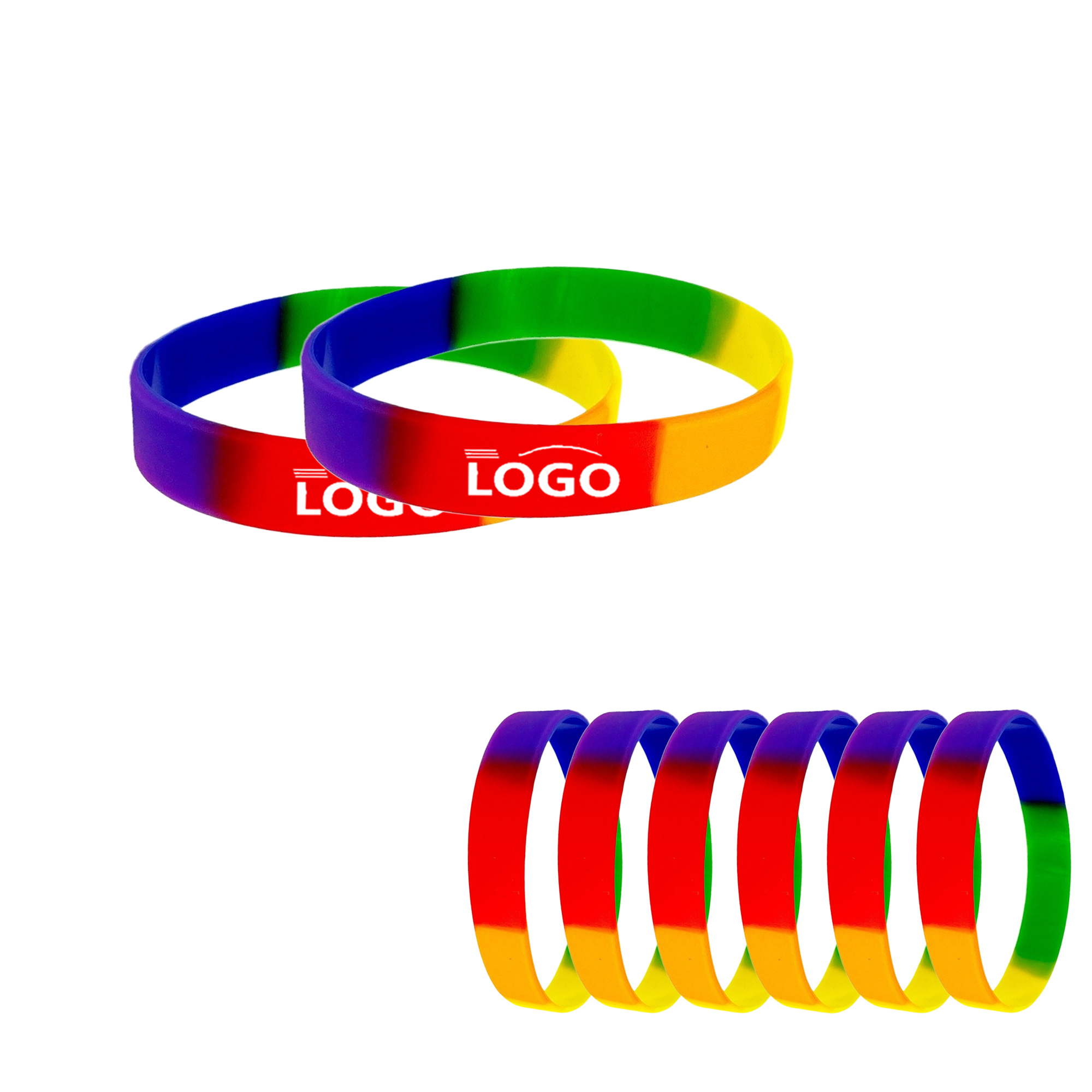 Rainbow Silicone Wristbands for LGBTQ Support 1