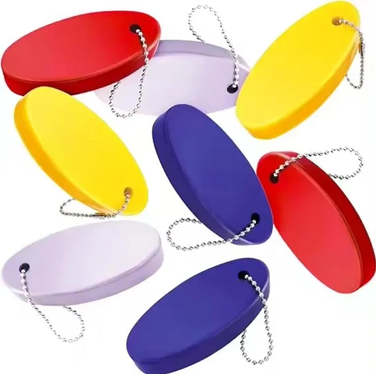 Oval PU Float Keychain 2
