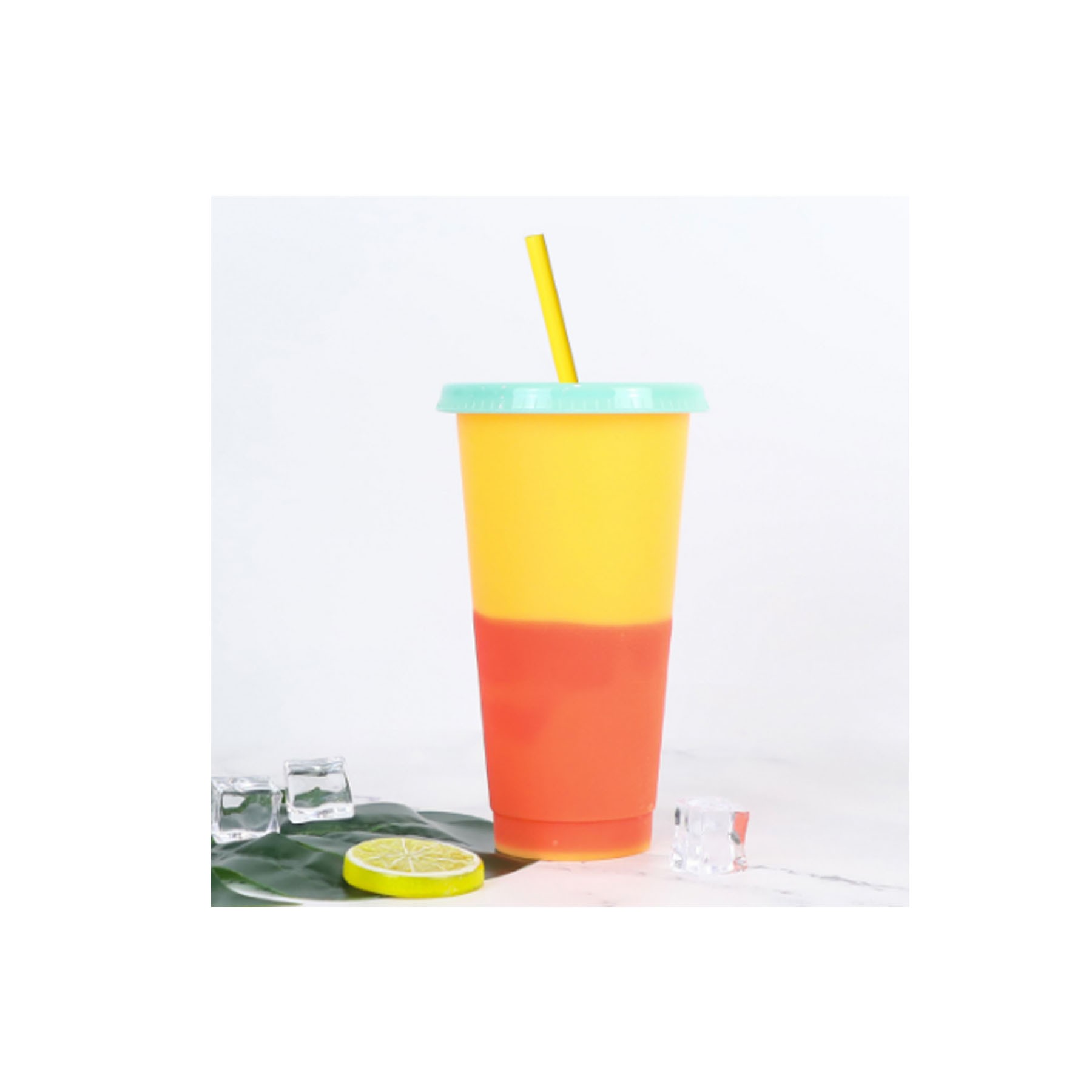 24 Oz. Color Changing Cups Tumblers With Lids and Straws 4