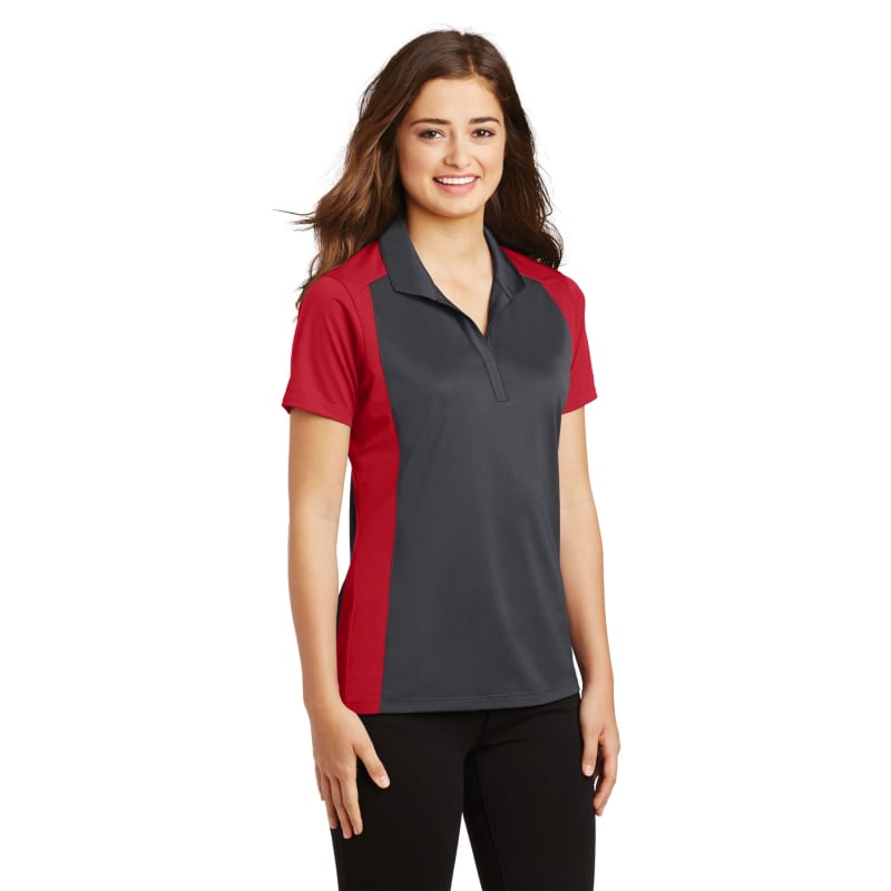 Sport-Tek Women's Colorblock Micropique Sport-Wick Polo. 24