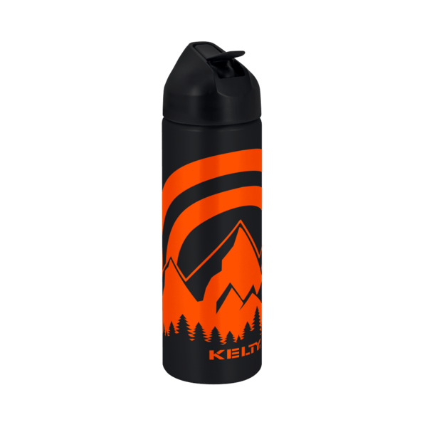 EasyFlow Recycled Aluminum Bottle w Straw Lid, custom water bottle with logo imprint 112