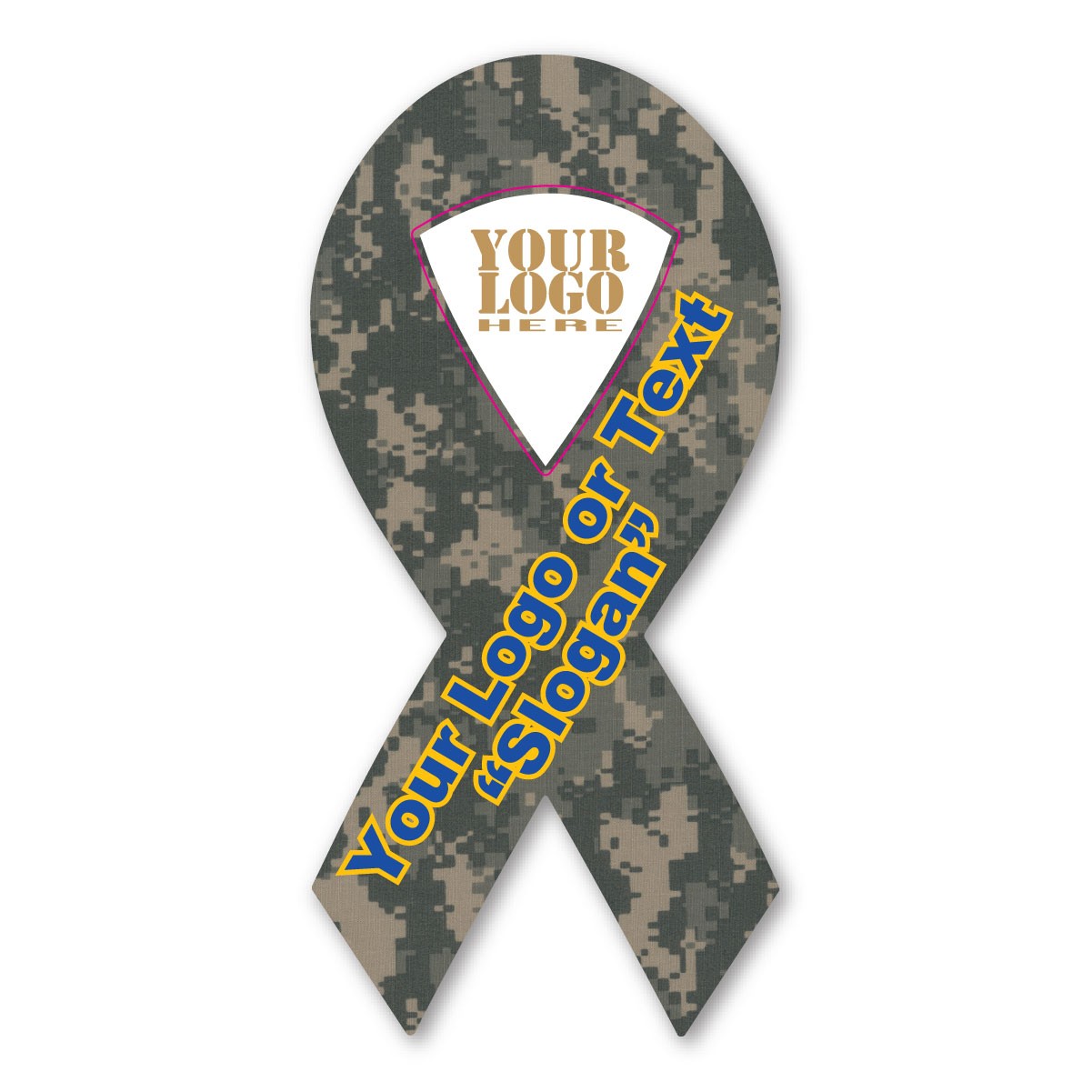 Camo Ribbon Magnet - 3 7/8" x 8" - 30 mil - Outdoor Safe