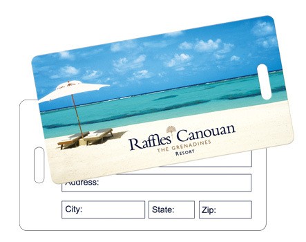 Luggage Tag Paneled Back for Writing, Small 2