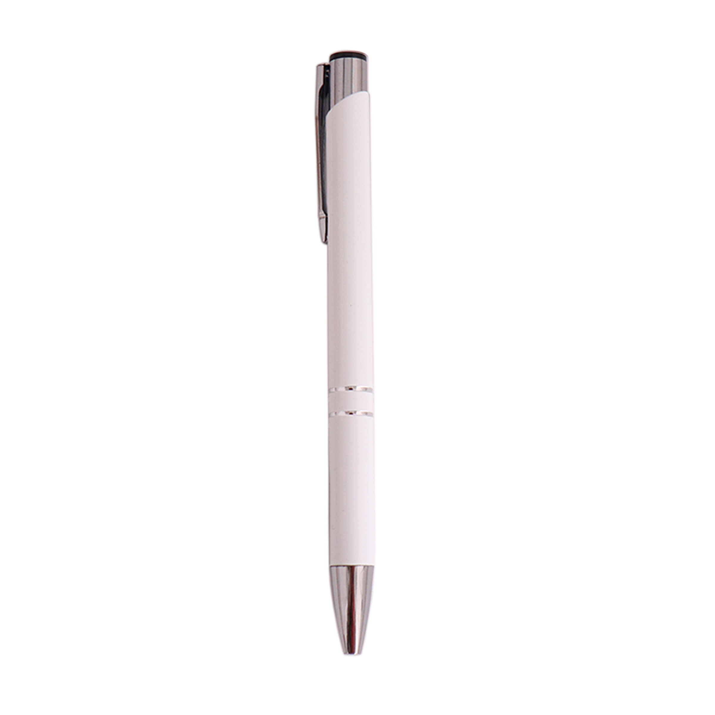 Retractable Ballpoint Pen with Dual Metal Rings 5
