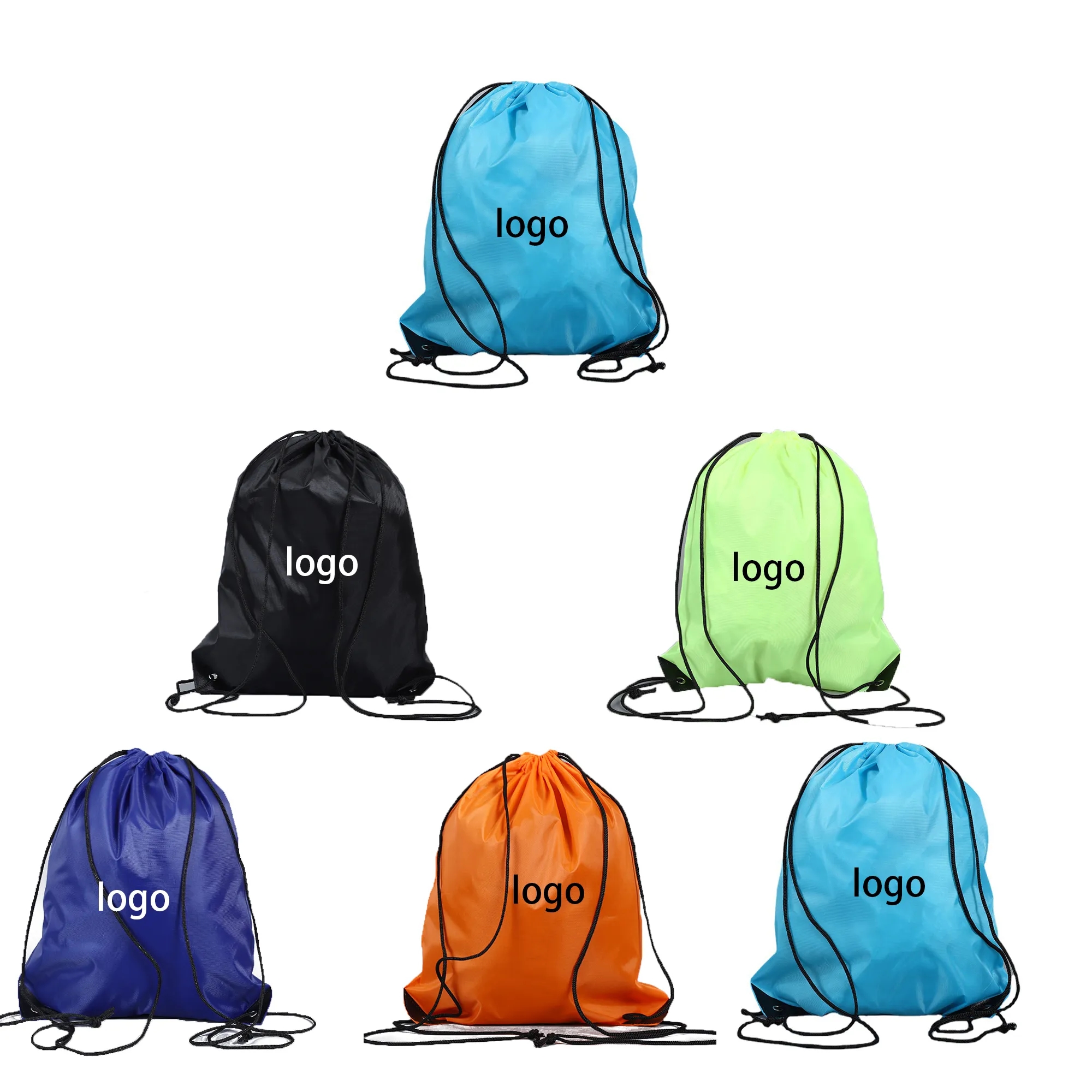 Drawstring Polyester Lightweight Backpack 9