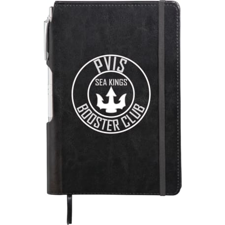 FSC® Mix 6" x 8.5" Viola Bound Notebook with Pen 2