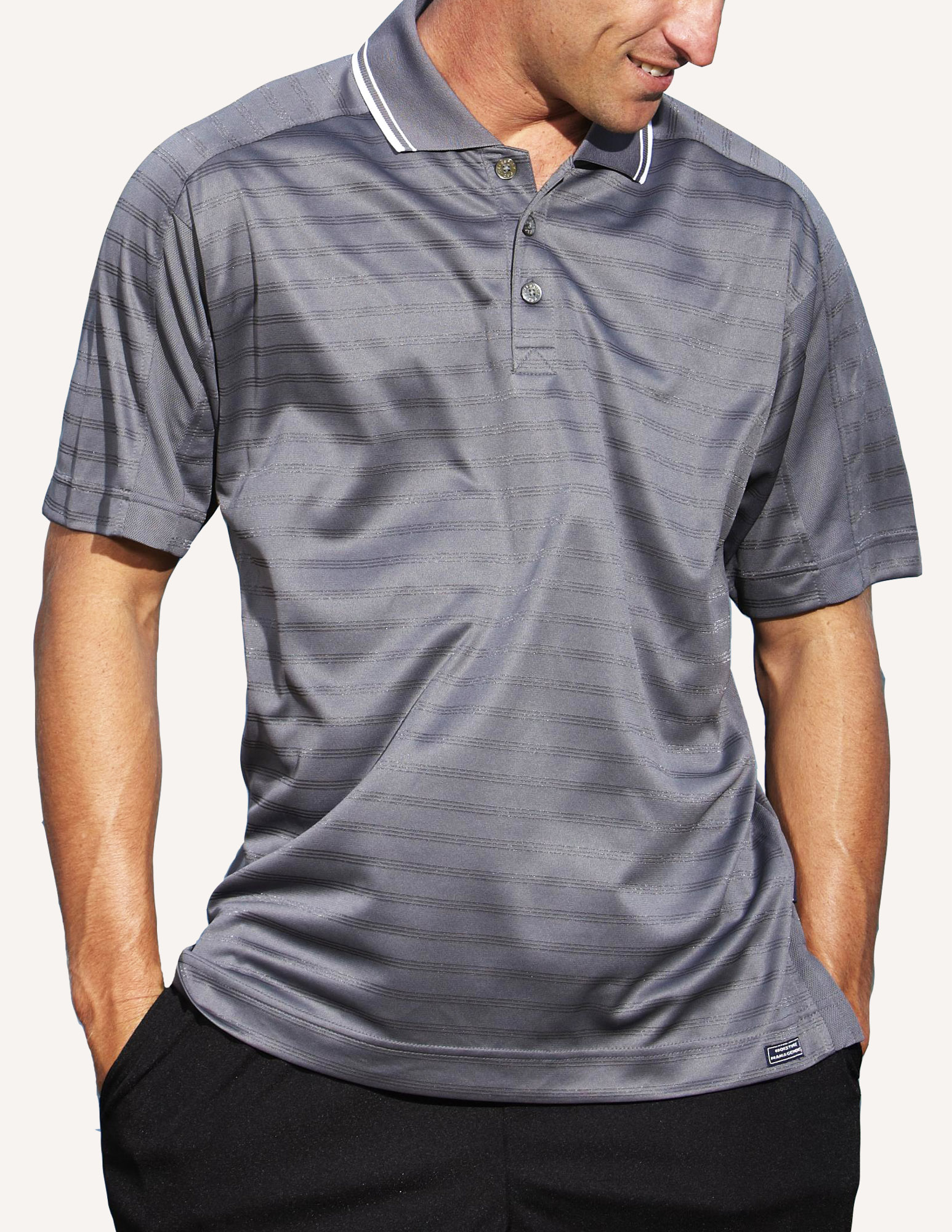 Men's Ambassador Engineer Track Knit Polo Shirt 8