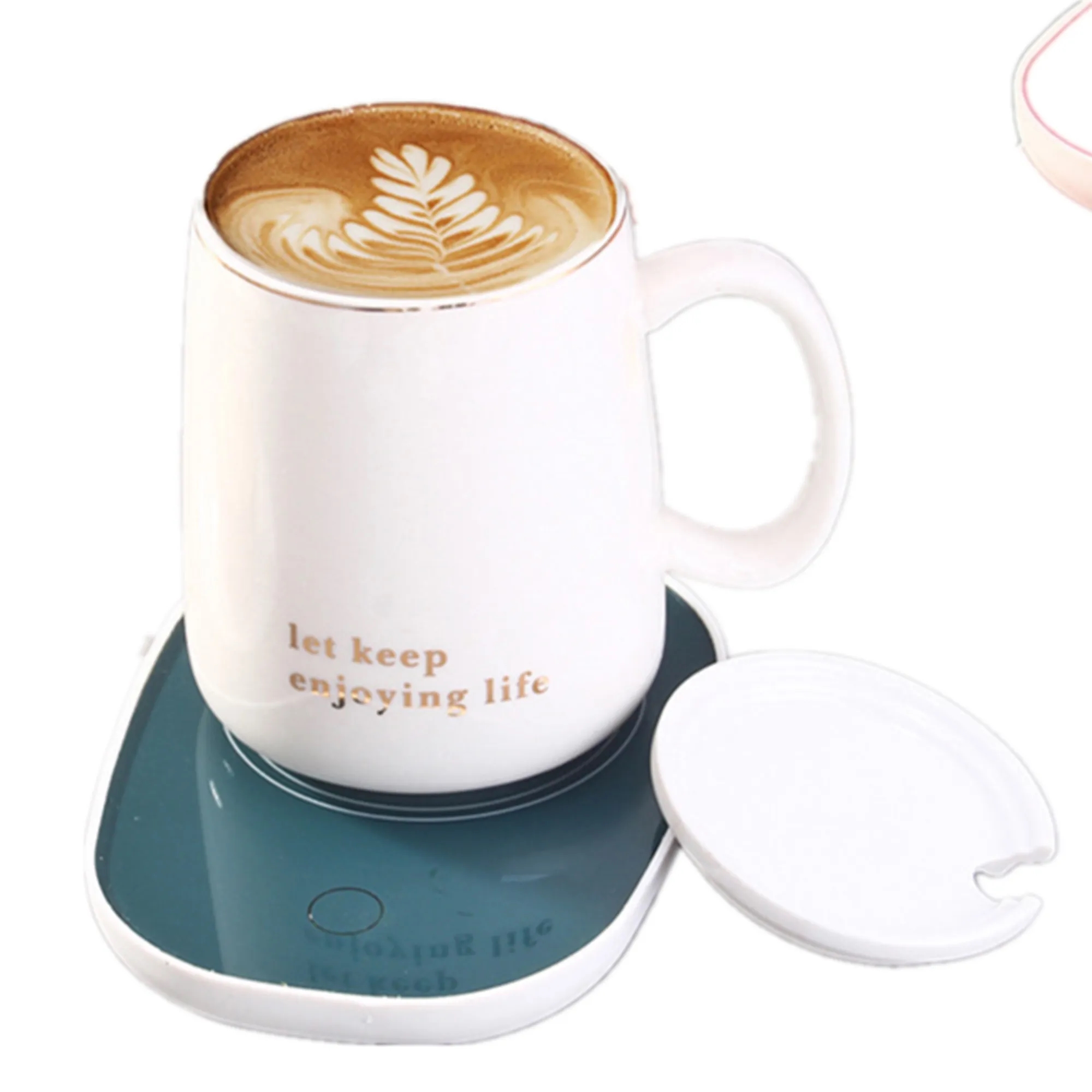Gravity induction coffee Mug heated coasters. MOQ 100 PCS