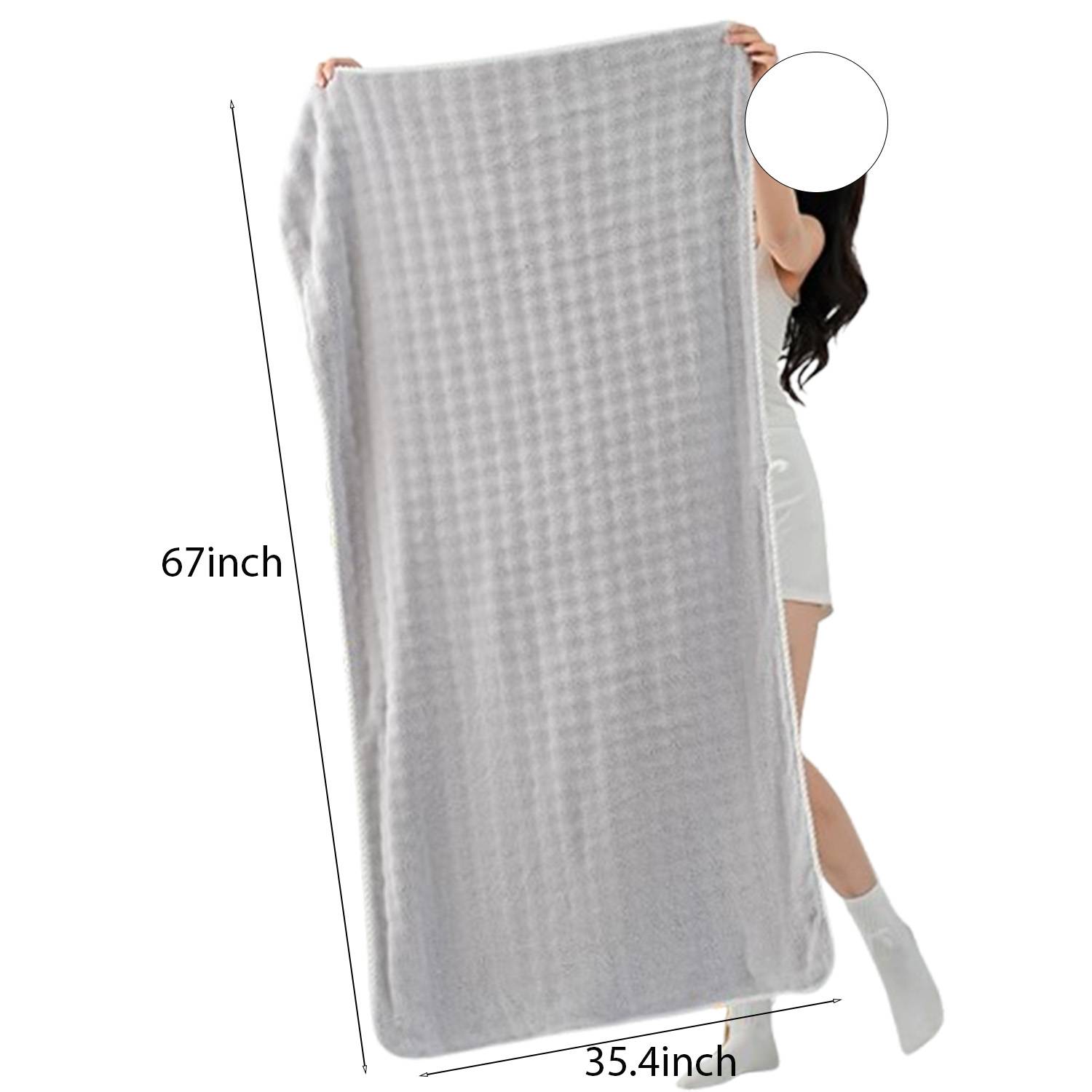 Absorbent Plush Coral Fleece Bath Towel – Home & Spa Use 8