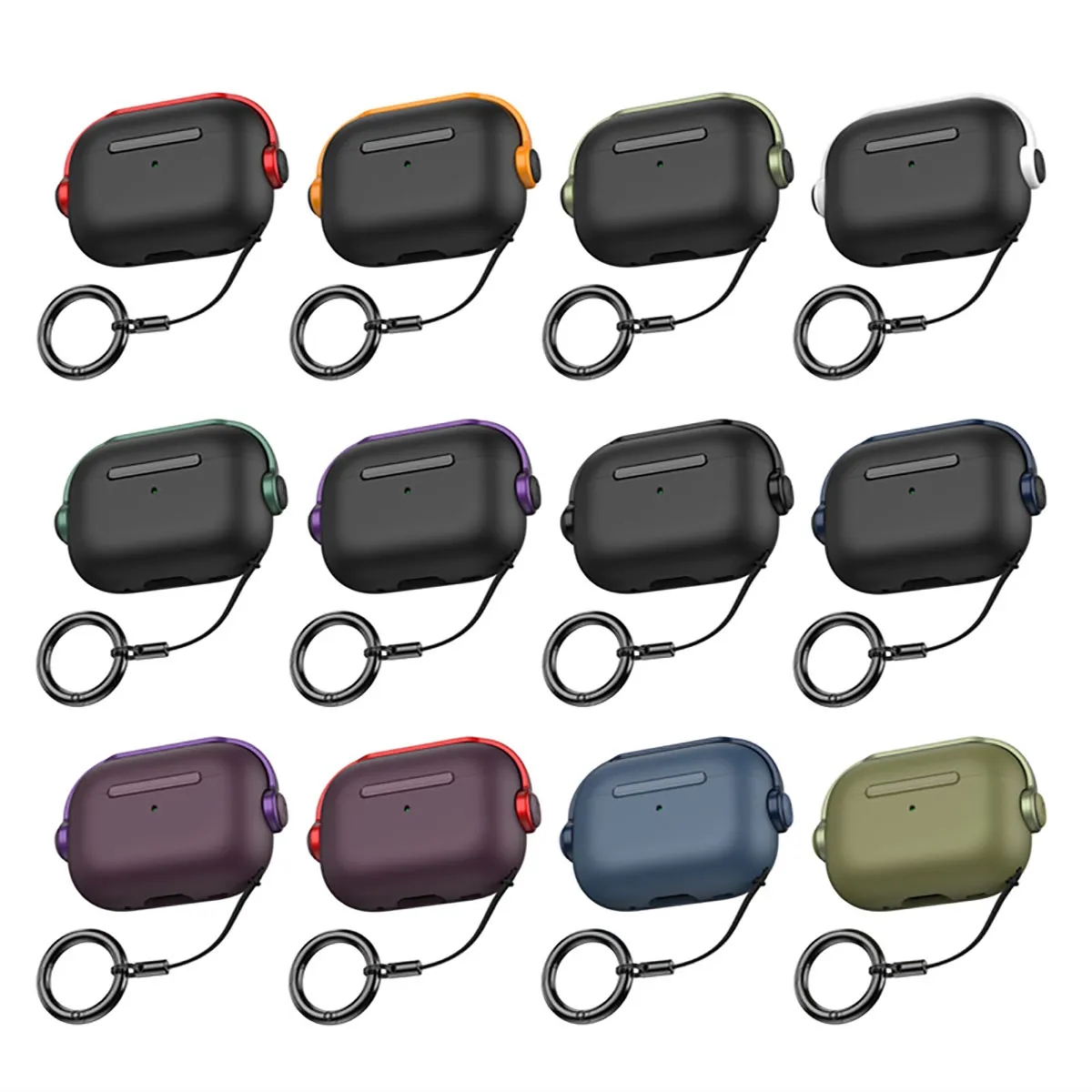 Silicone Shockproof Protective AirPods Case with Lanyard 3