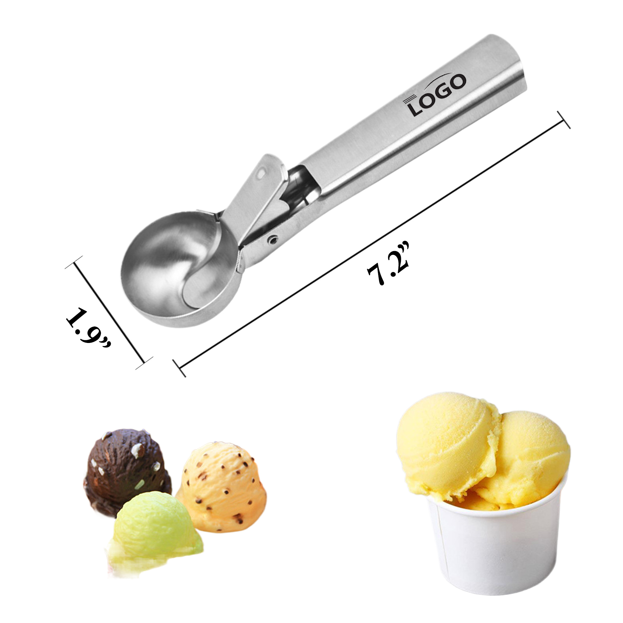 Stainless Rebound Ice Cream Scoop 3