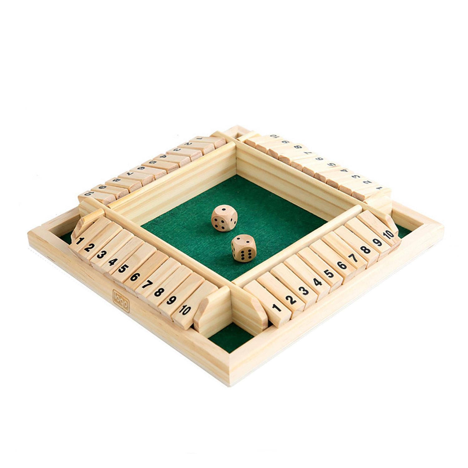 4-Player Shut The Box Dice Board Game 9