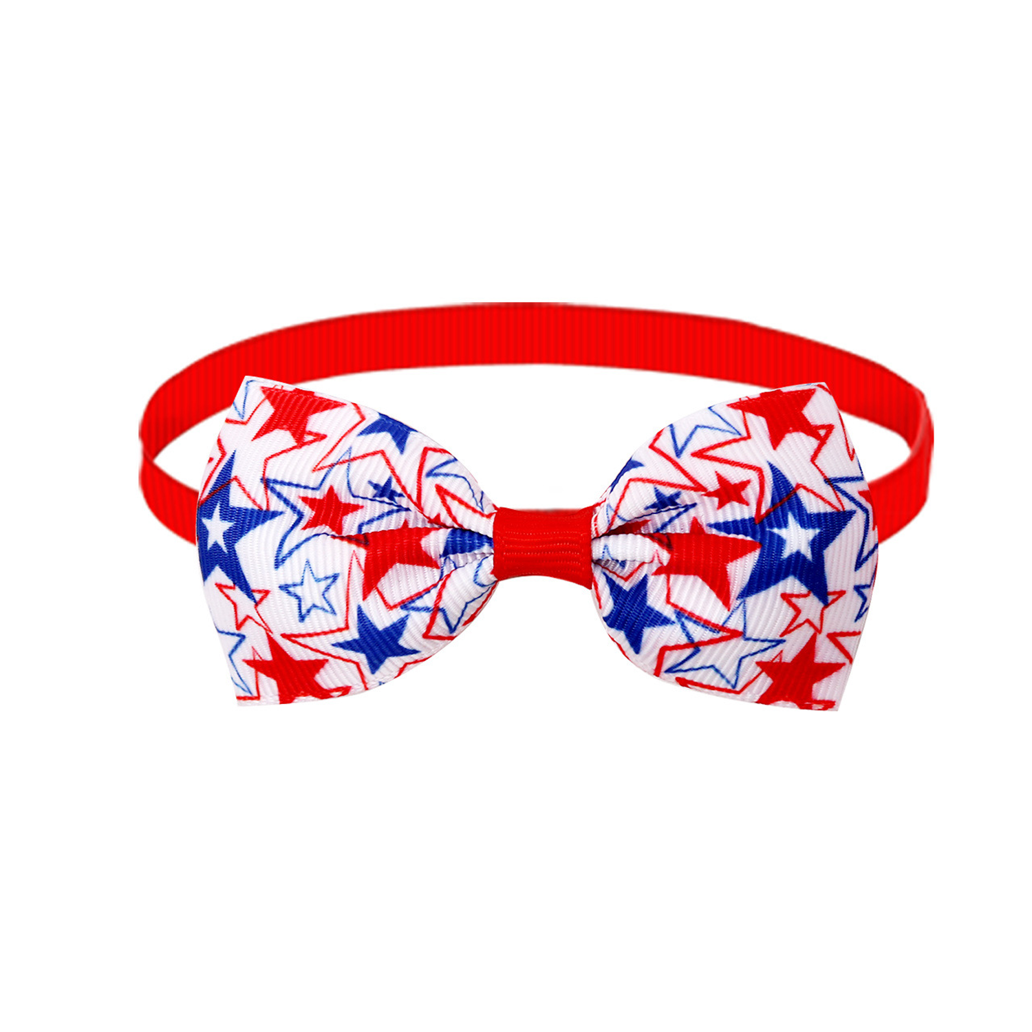Adjustable Patriotic Ribbon Pet Bow Tie 4