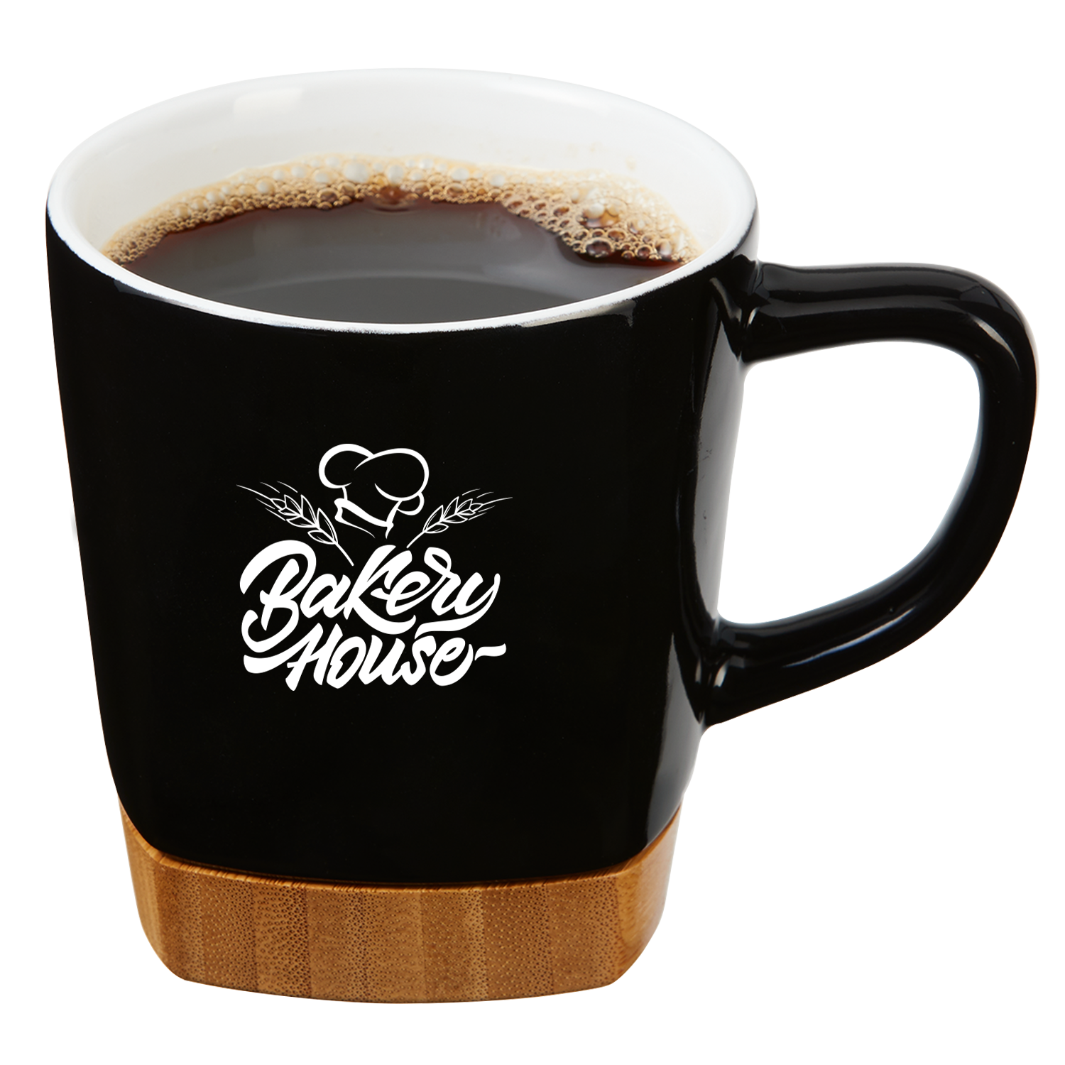 11 Oz. Ceramic Coffee Mug with Removable Bamboo Coaster 4
