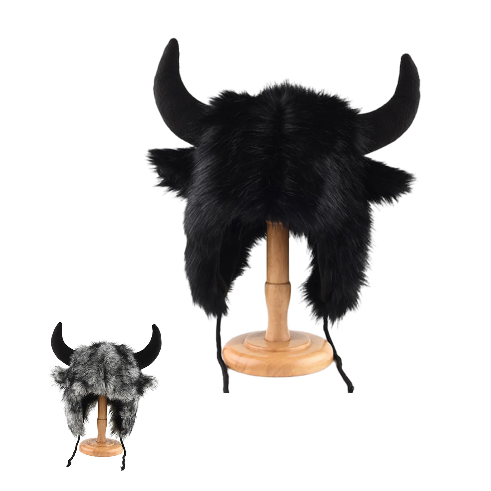 Warm And Cold-Proof Horn Hat Ear Protection Anti-Freeze Cap 1