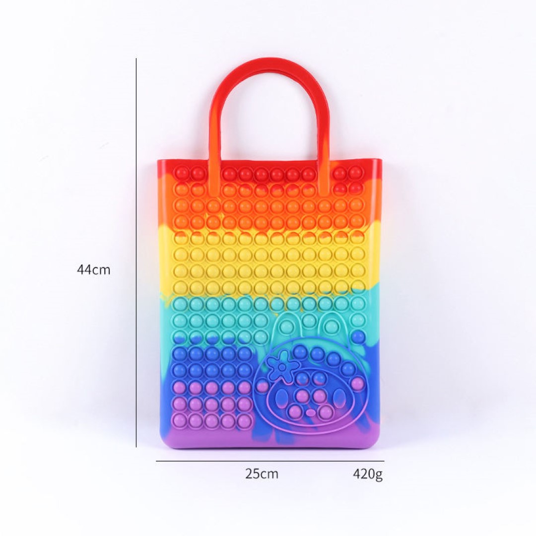 Silicone Fidget Rectangle Pop It Handbag 2
