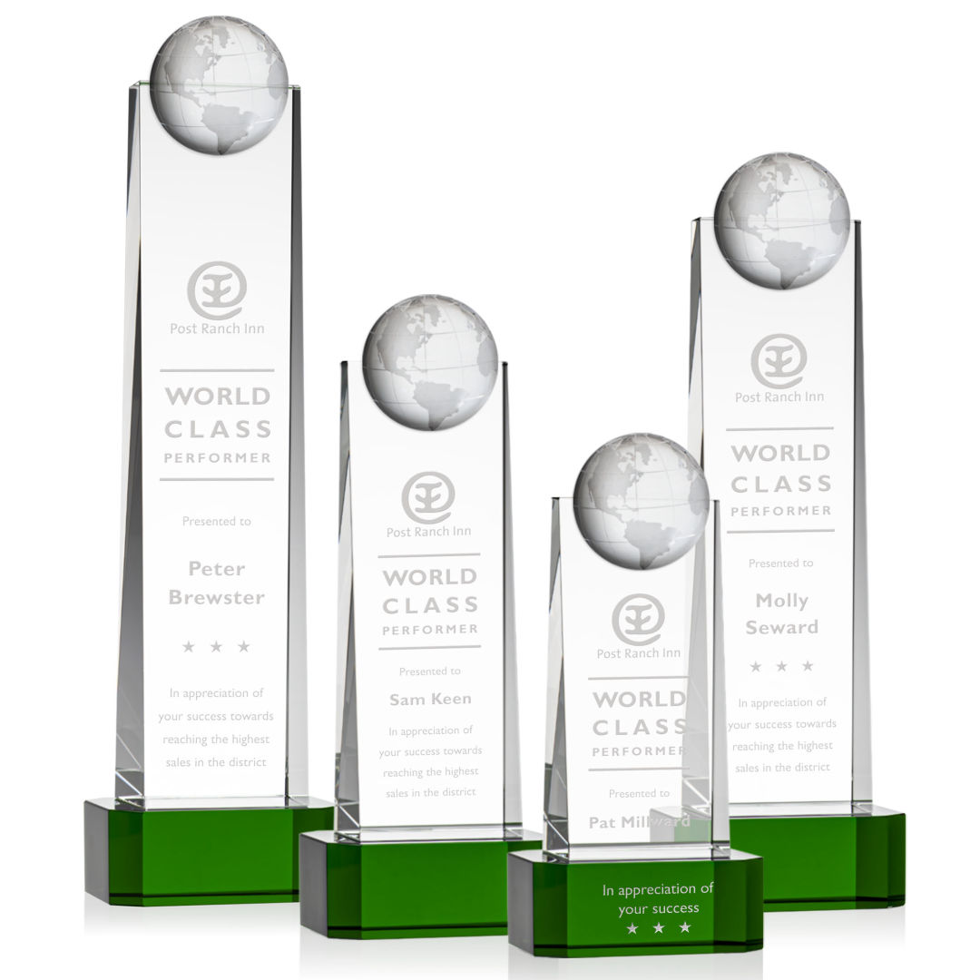 Sherbourne Globe Award on Base - Green