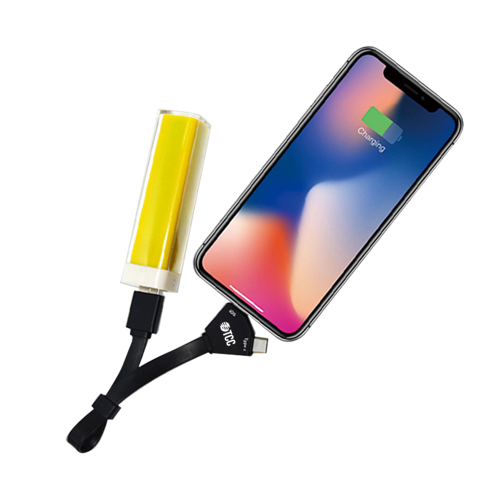 Kelso 22cm length TPE 3in1 Charging Cables w/ USB tip, Type C tip, iPhone & Android 2 in 1 tip 17