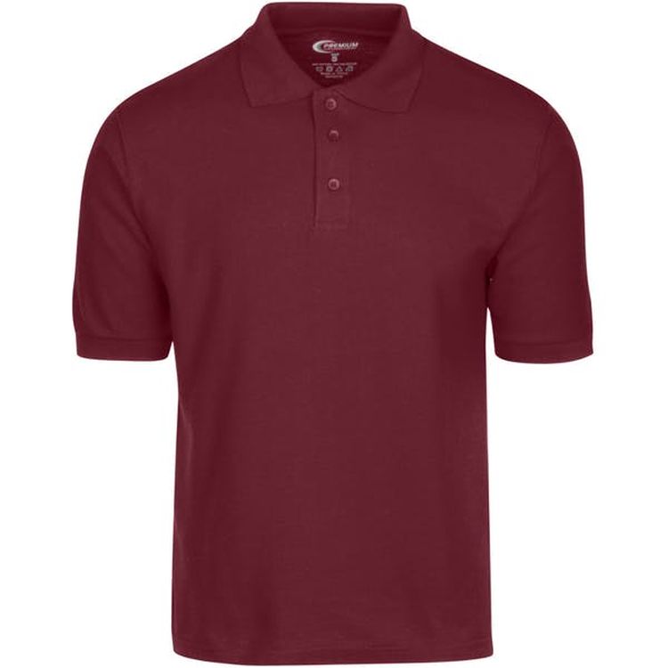 Men's Polo Shirts - Burgundy Size Large 2