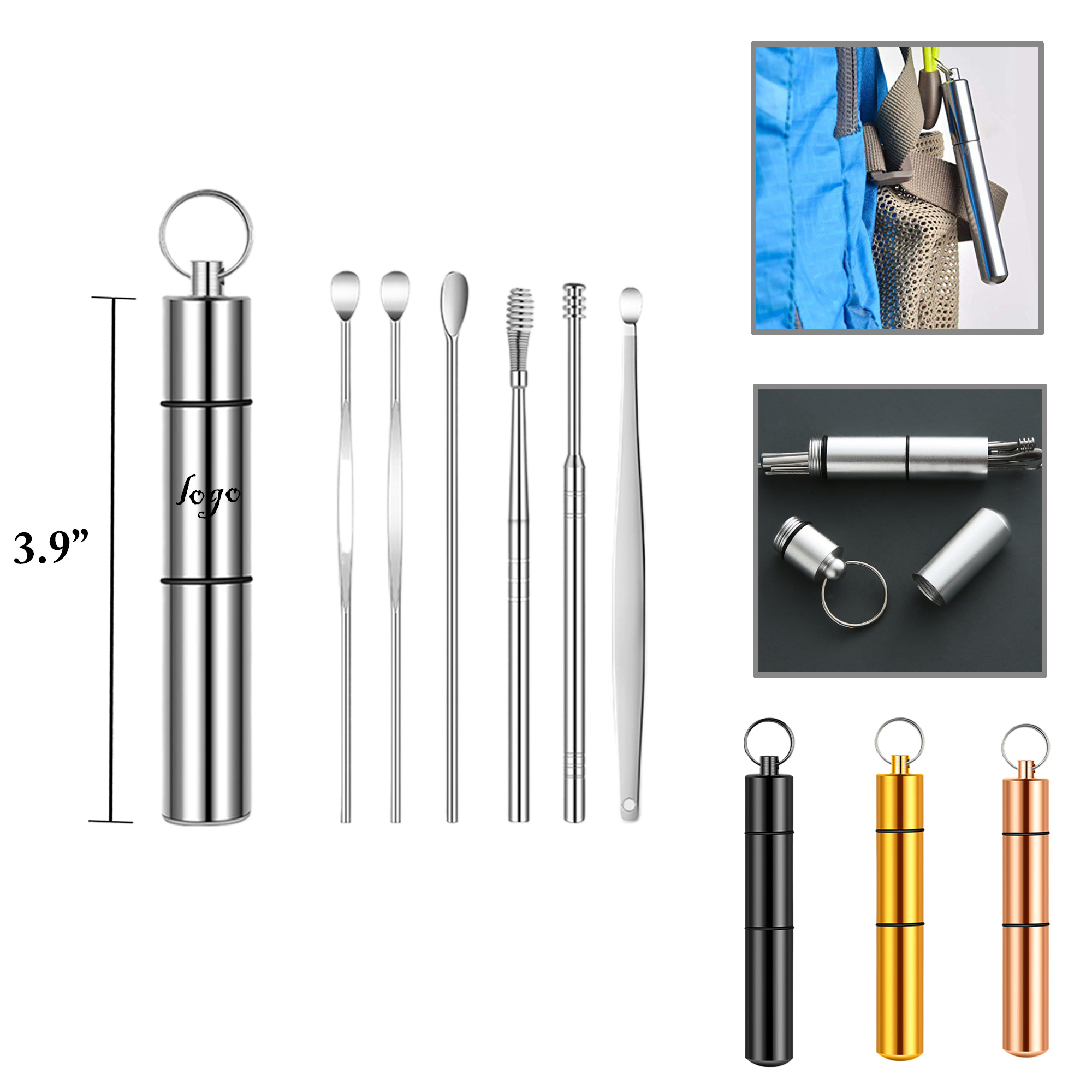 MOQ100 6-Piece Stainless Steel Ear Care Kit 3