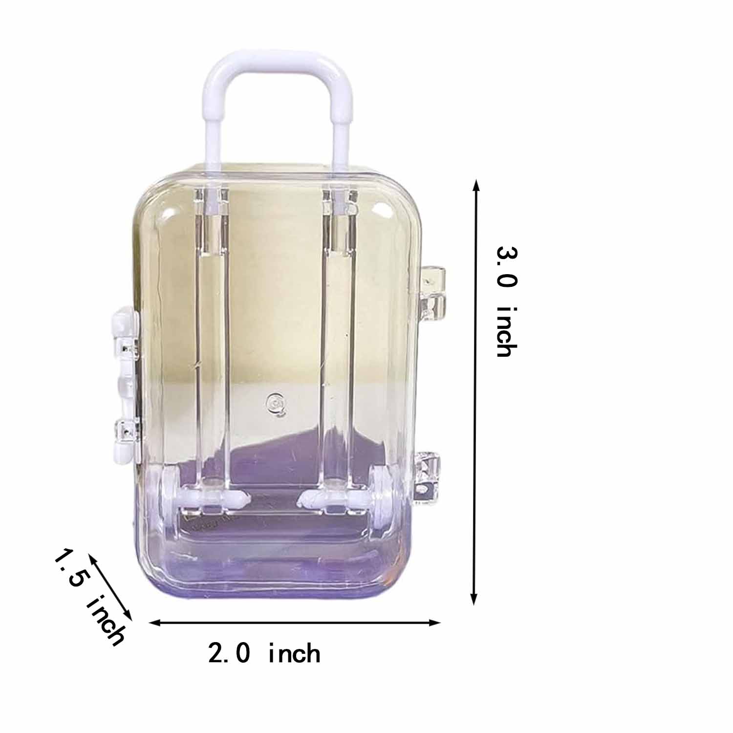 Mini Cute Transparent PP Trolley Case Jewelry Box 4