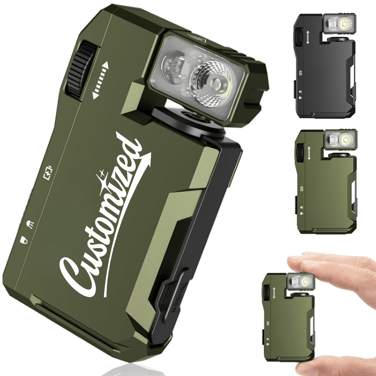 Mini Tactical LED Flashlight with Adjustable Head and Clip 7