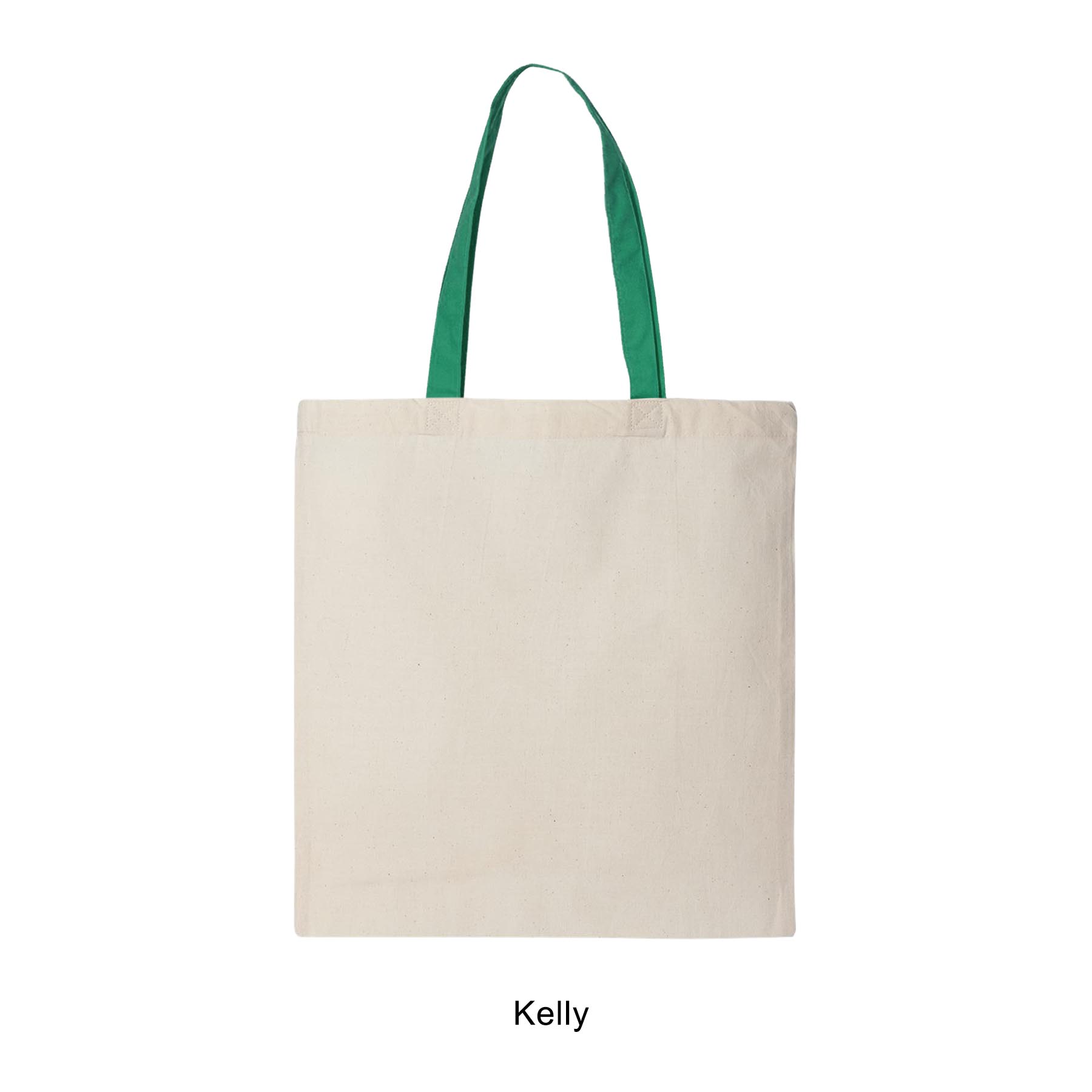 6 oz. 100% Cotton Canvas Tote Bag with Color Handle 6