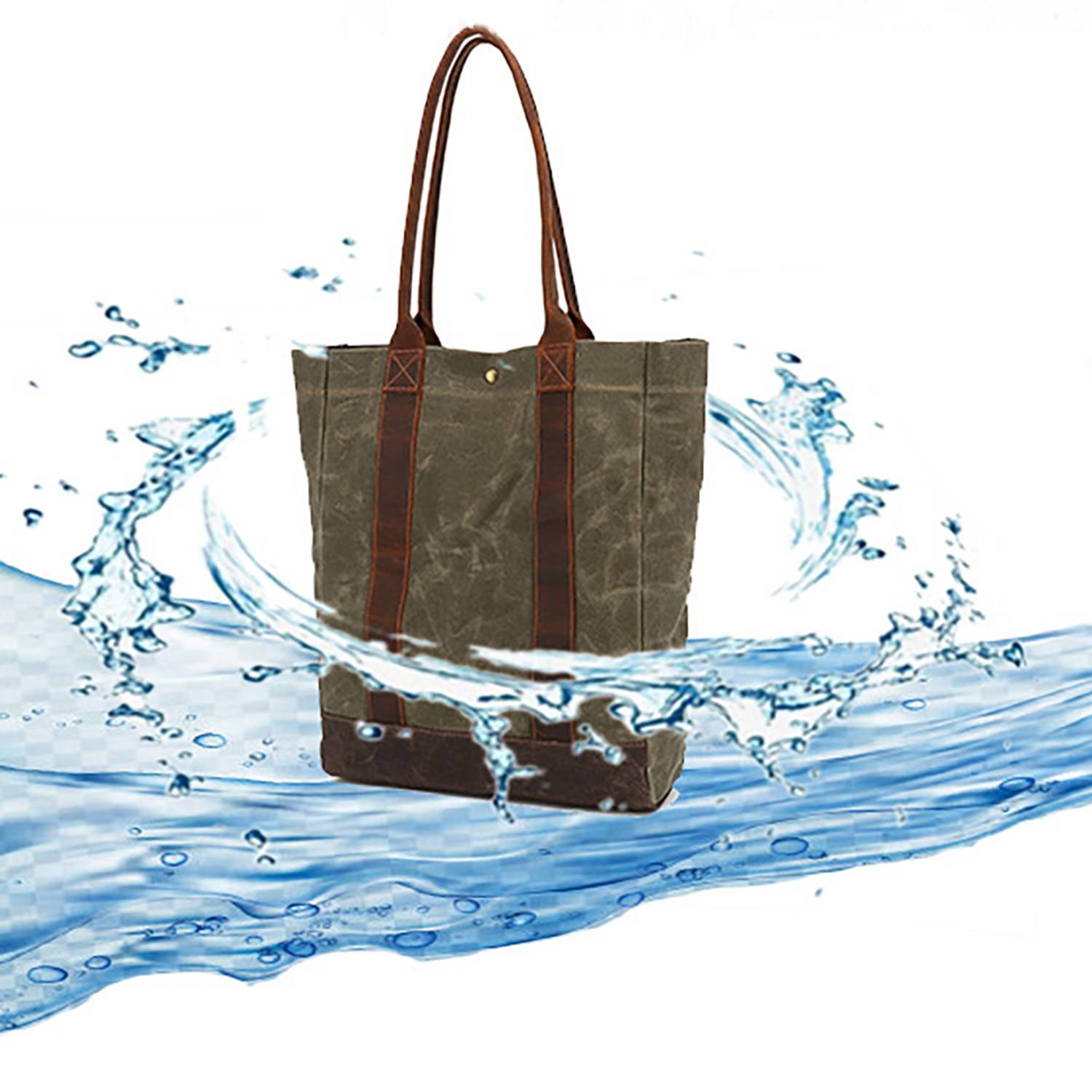 Wax canvas women's handbag 7
